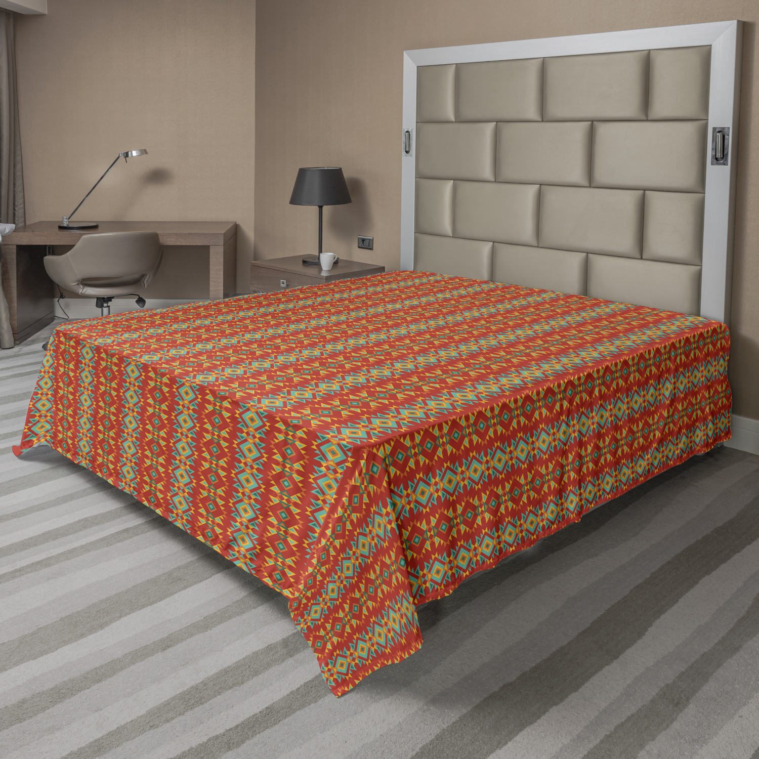 Ambesonne Boho Print Flat Sheet Top Sheet Decorative Bedding 6 Sizes - Picture 33 of 42
