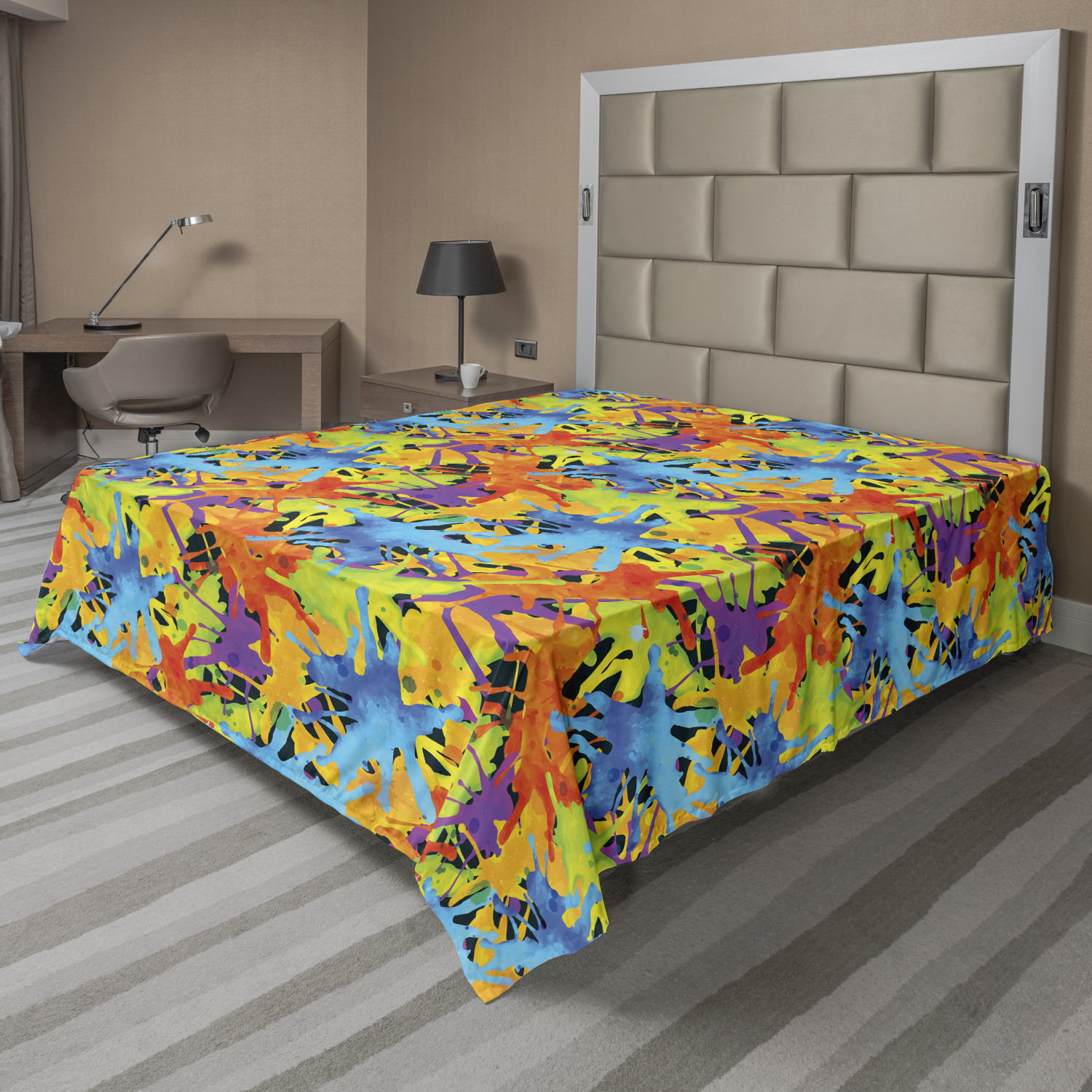 Details about   Ambesonne Abstract Ink Flat Sheet Top Sheet Decorative Bedding 6 Sizes 