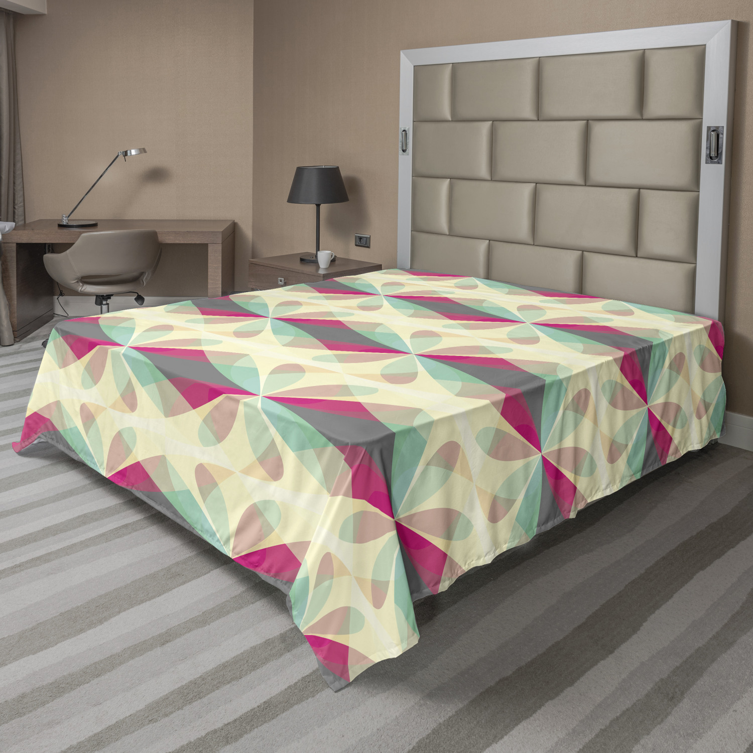 Details about   Ambesonne Abstract Bloom Flat Sheet Top Sheet Decorative Bedding 6 Sizes 
