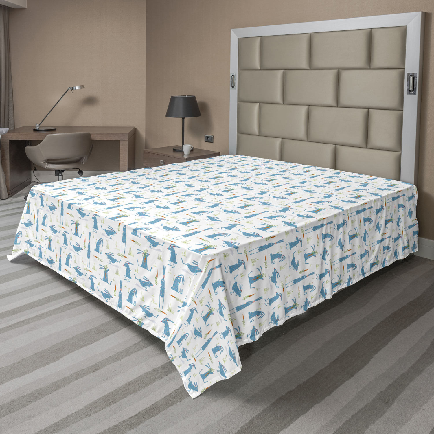 Ambesonne Happy Easter Flat Sheet Top Sheet Decorative Bedding 6 Sizes - Picture 8 of 42