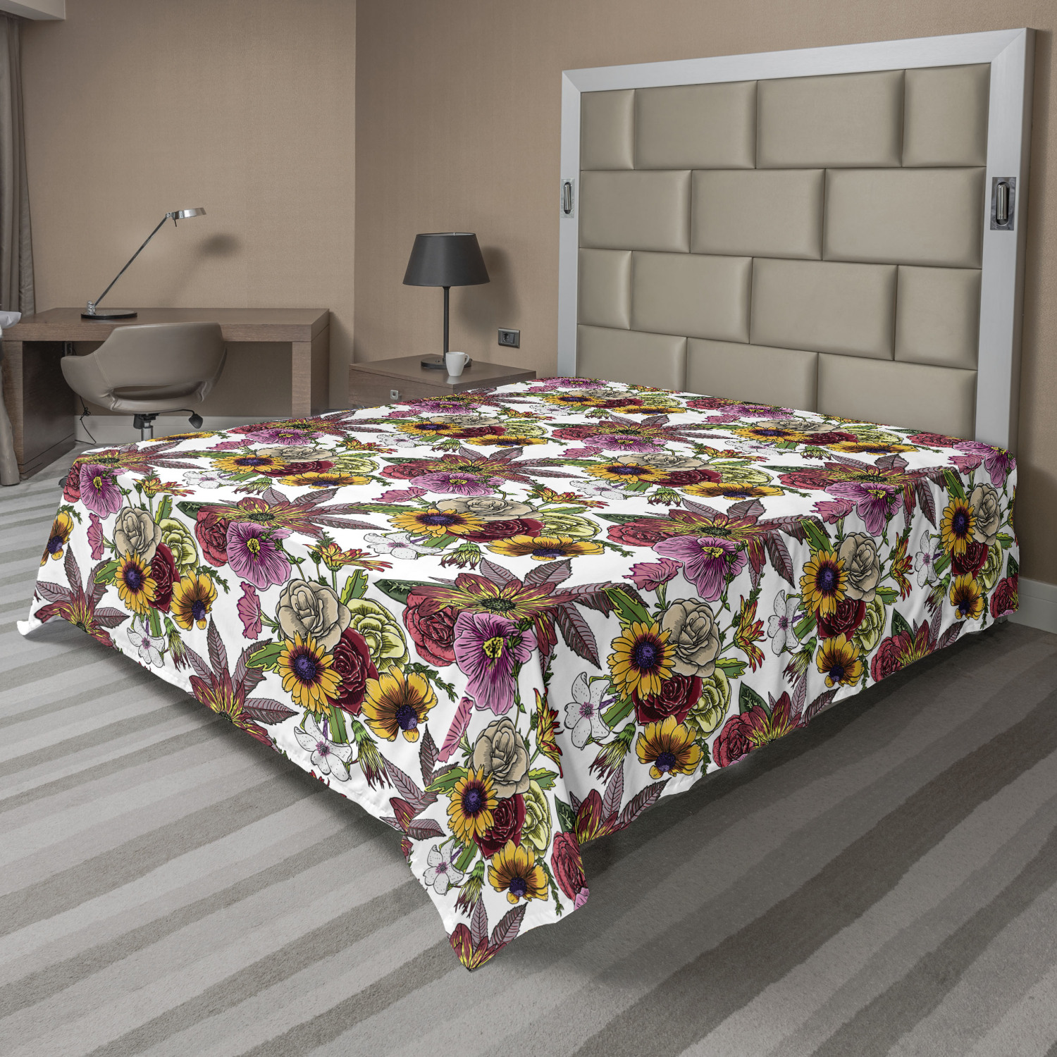 Details about   Ambesonne Aster Flat Sheet Top Sheet Decorative Bedding 6 Sizes 