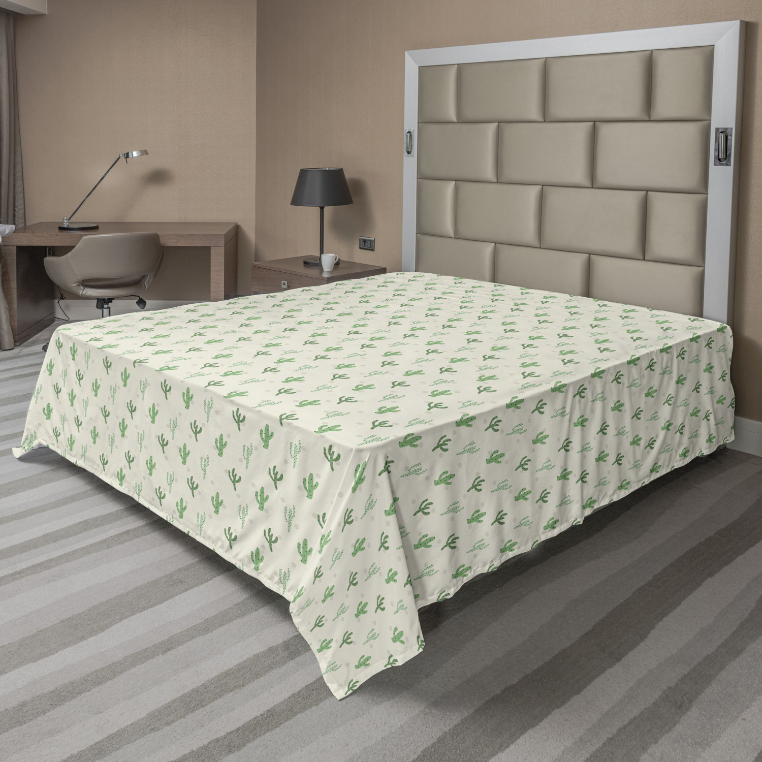 Ambesonne Cactus Print Flat Sheet Top Sheet Decorative Bedding 6 Sizes - Picture 41 of 42