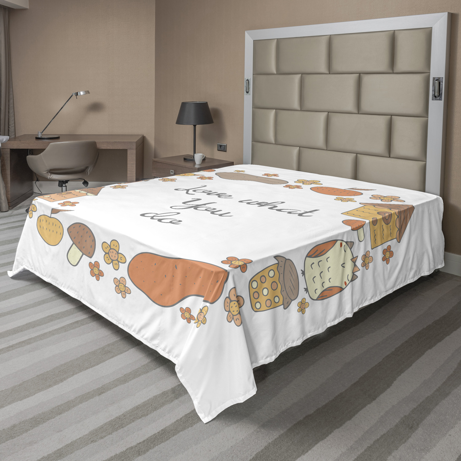 Ambesonne Motivation Flat Sheet Top Sheet Decorative Bedding 6 Sizes - Picture 41 of 42