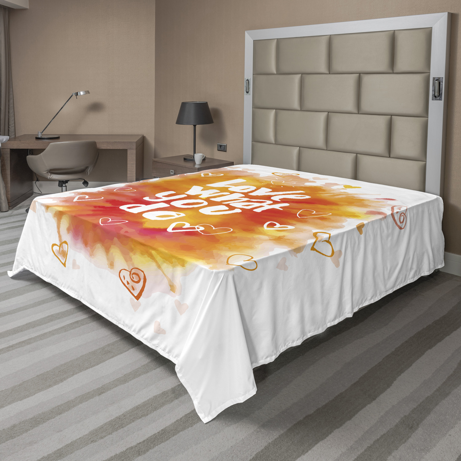 Ambesonne Motivation Flat Sheet Top Sheet Decorative Bedding 6 Sizes - Picture 42 of 42