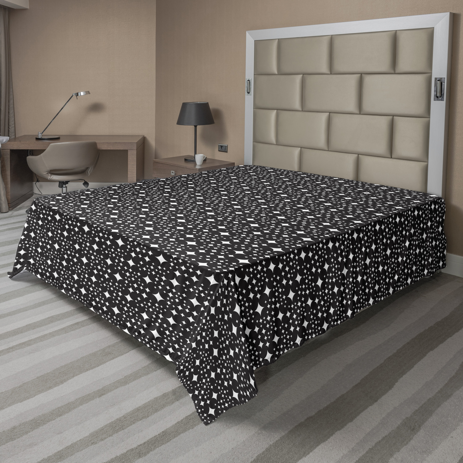 Ambesonne Art Deco Print Flat Sheet Top Sheet Decorative Bedding 6 Sizes - Picture 36 of 40
