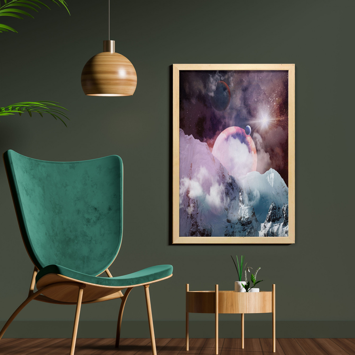 Ambesonne Space Wall Art with Frame for Bathrooms Living Room Dorms - Picture 75 of 115