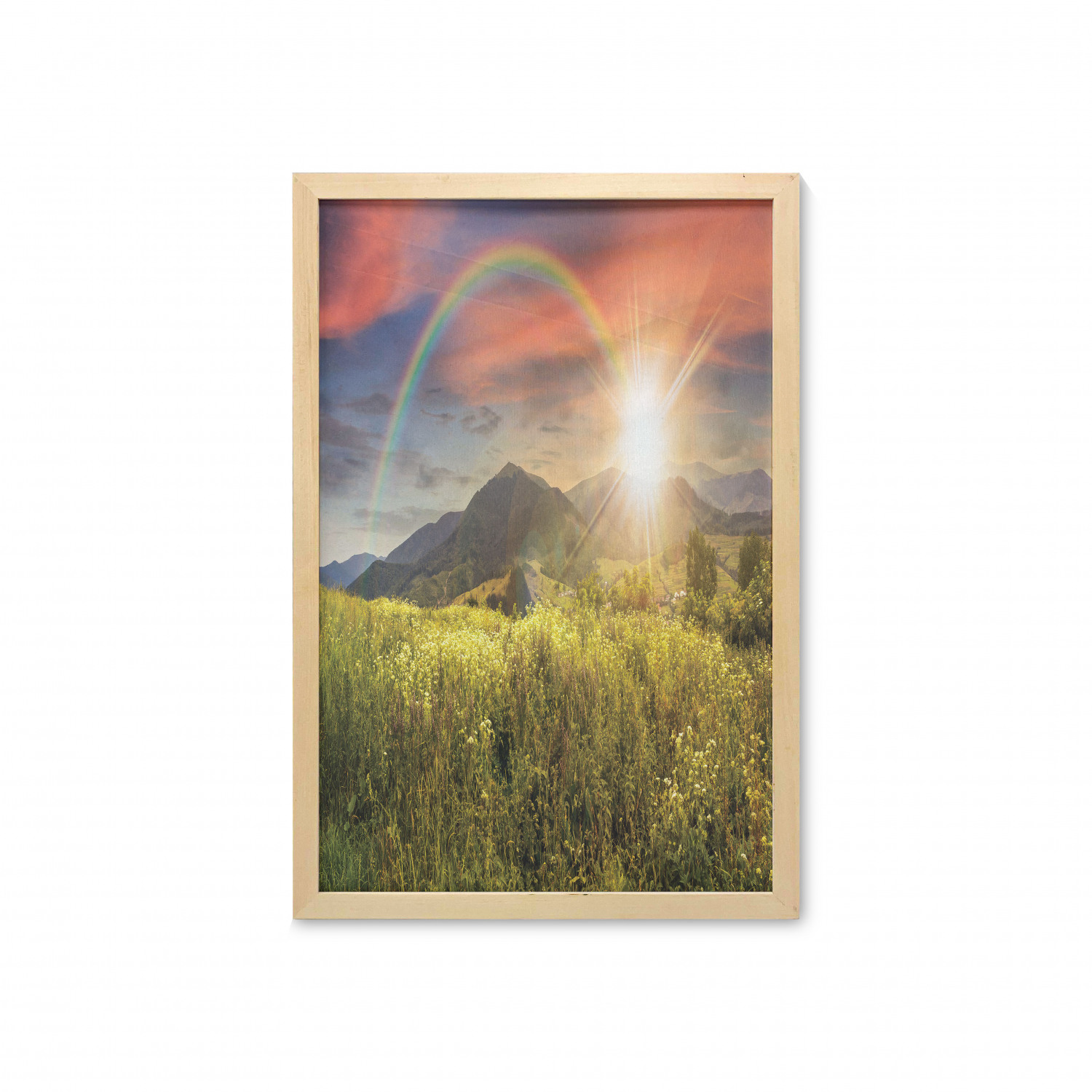 Ambesonne Nature Wall Art with Frame for Bathrooms Living Room Dorms - Picture 94 of 117