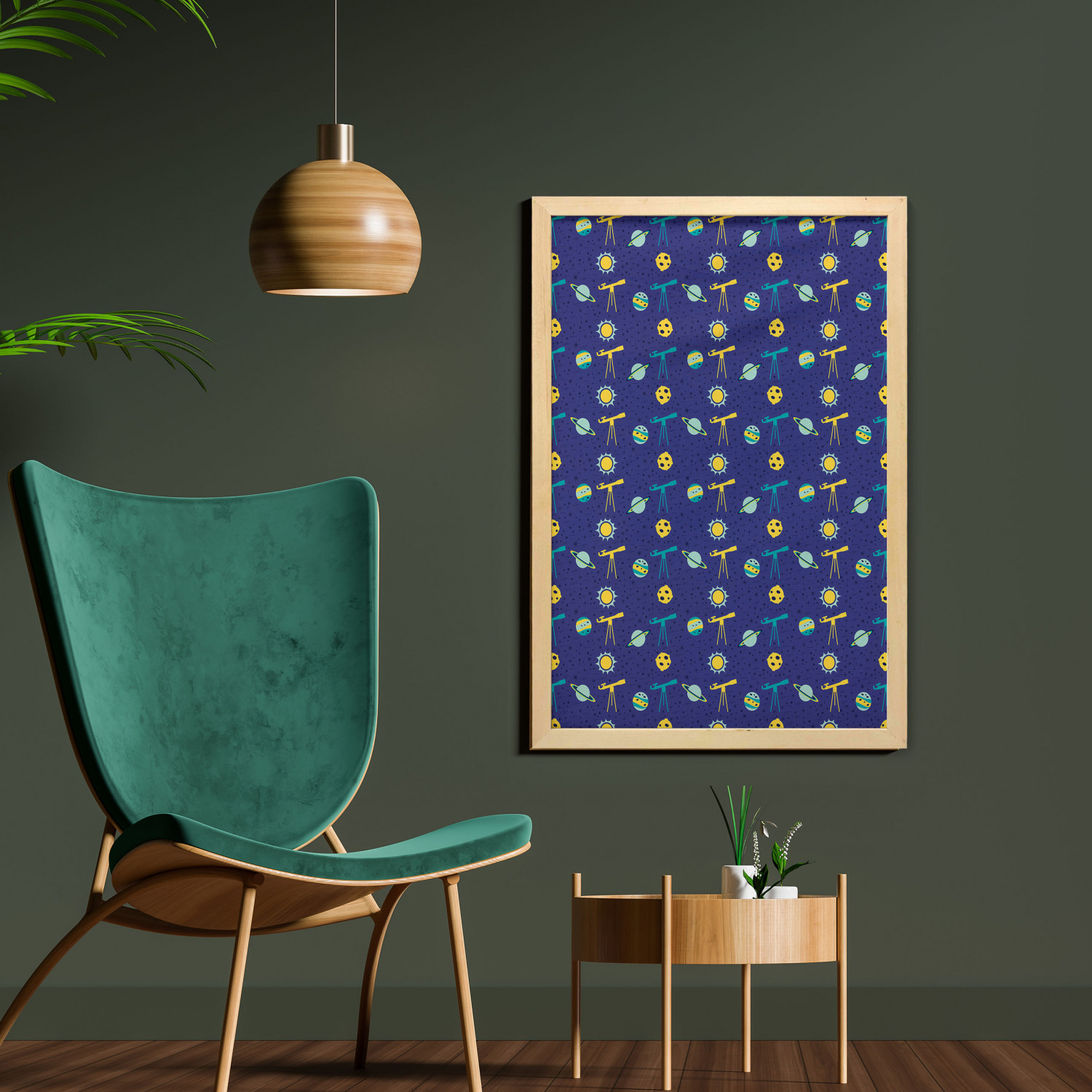 Ambesonne Space Wall Art with Frame for Bathrooms Living Room Dorms - Picture 99 of 115