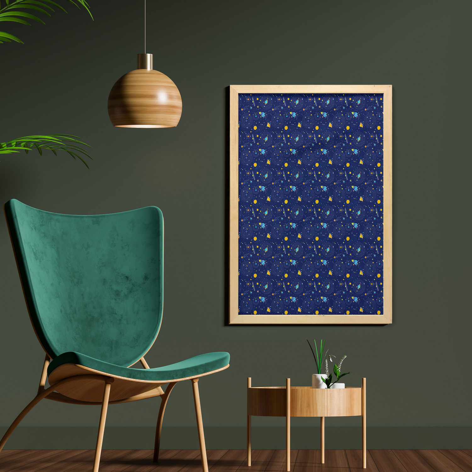 Ambesonne Space Wall Art with Frame for Bathrooms Living Room Dorms - Picture 43 of 115