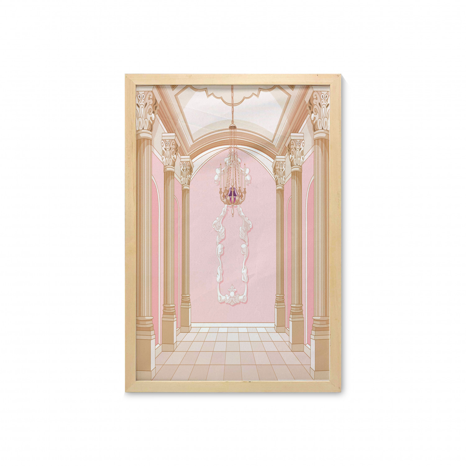 Ambesonne Pink Wall Art with Frame for Bathrooms Living Room Dorms - Picture 24 of 123