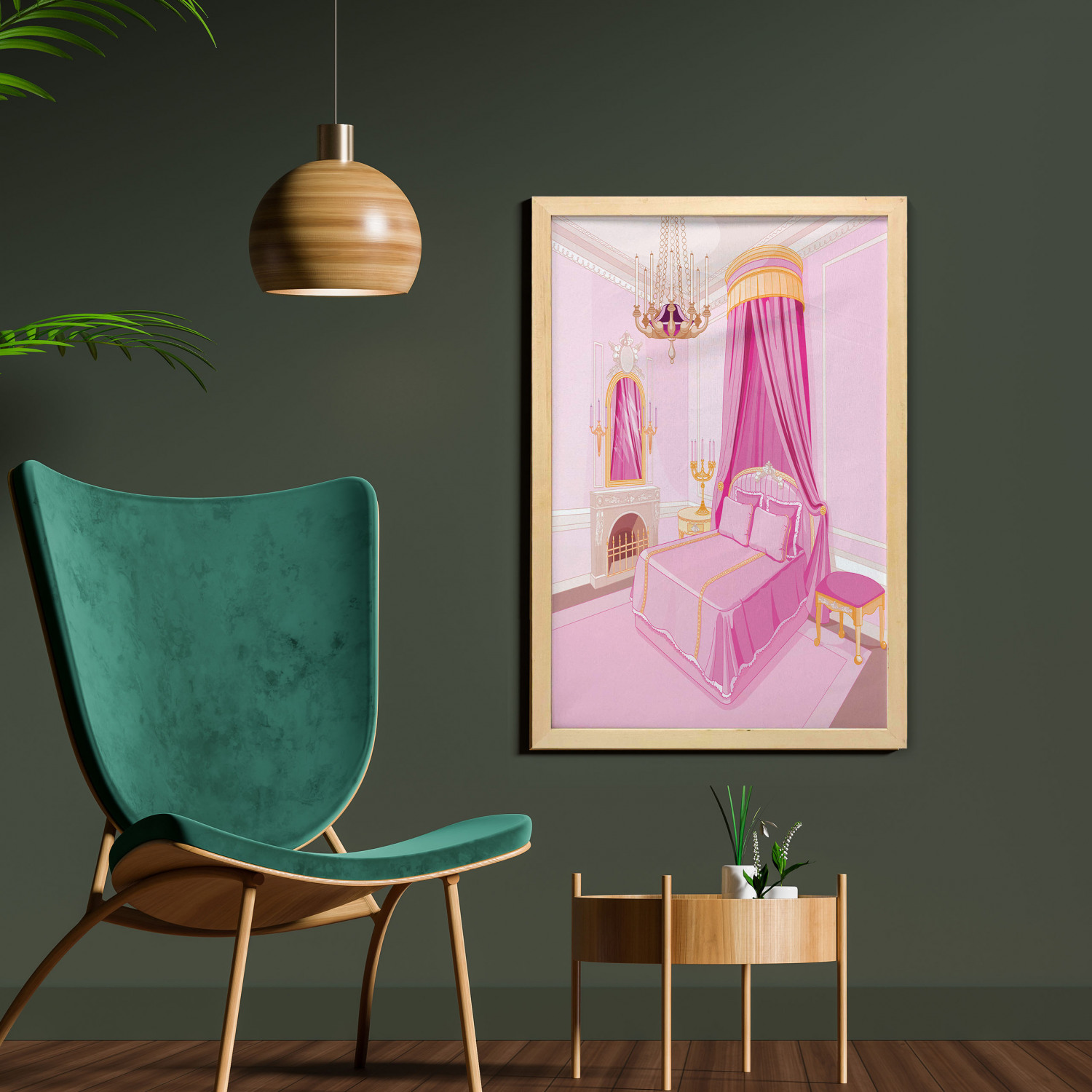 Ambesonne Pink Wall Art with Frame for Bathrooms Living Room Dorms - Picture 79 of 123