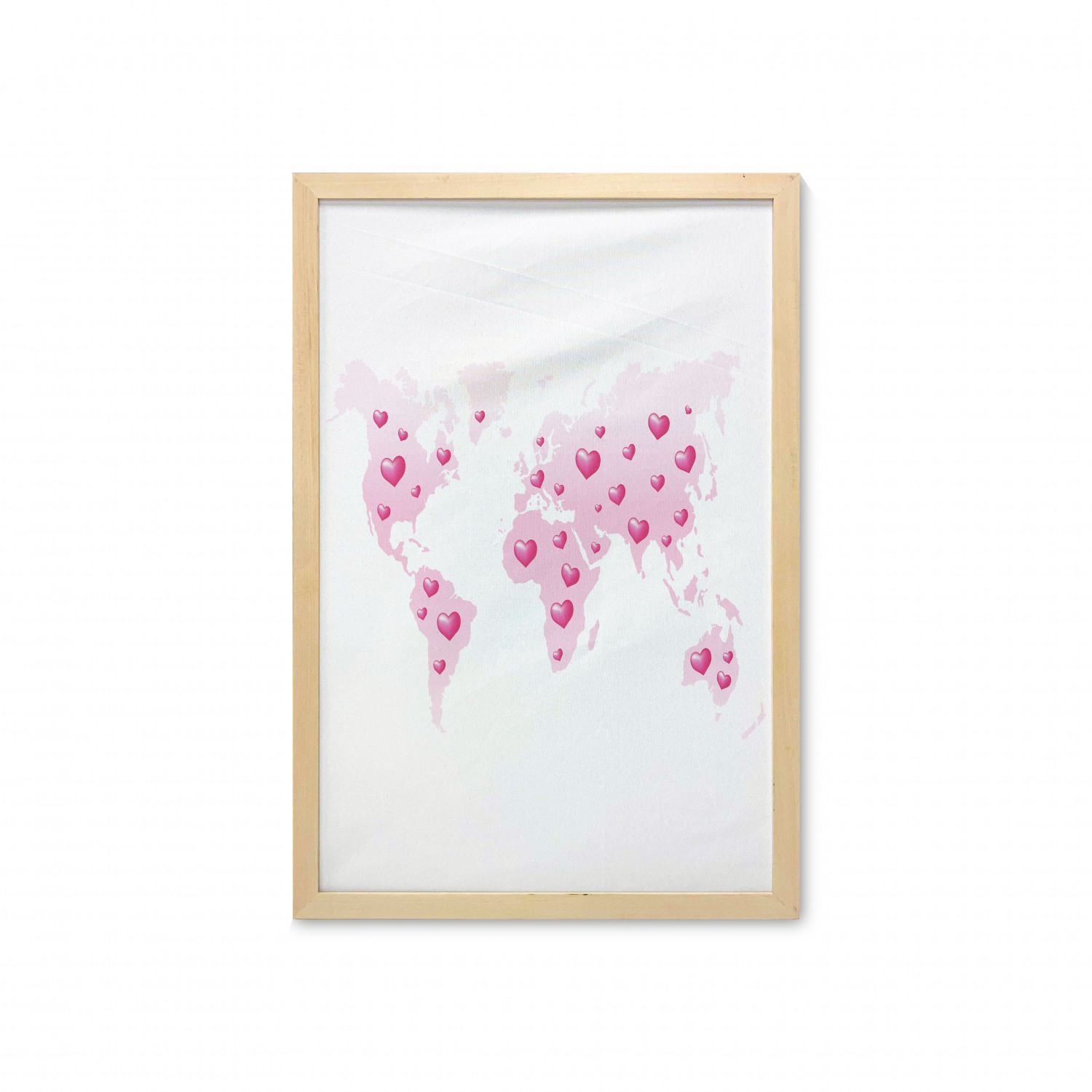 Ambesonne Pink Wall Art with Frame for Bathrooms Living Room Dorms - Picture 54 of 123