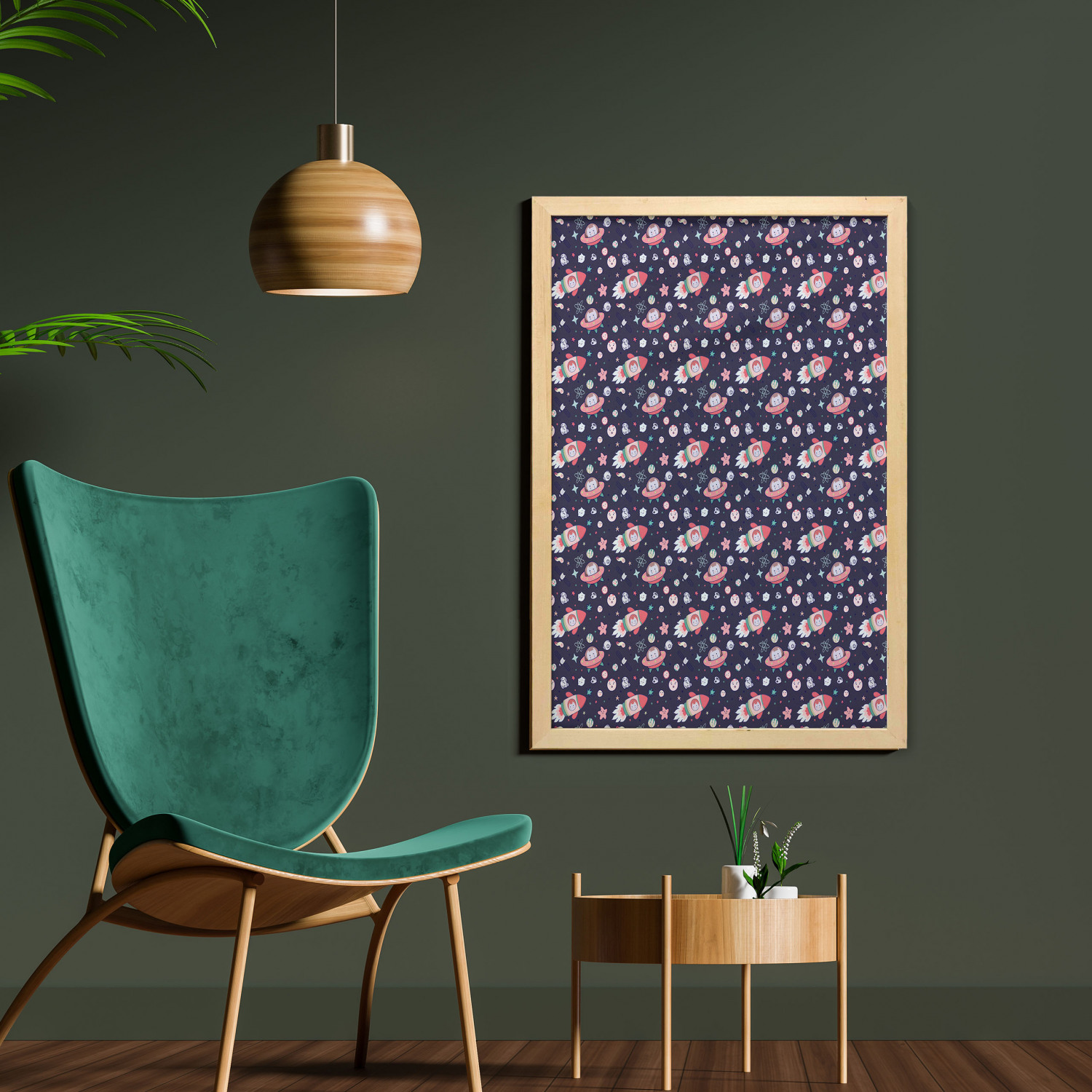 Ambesonne Space Wall Art with Frame for Bathrooms Living Room Dorms - Picture 53 of 115