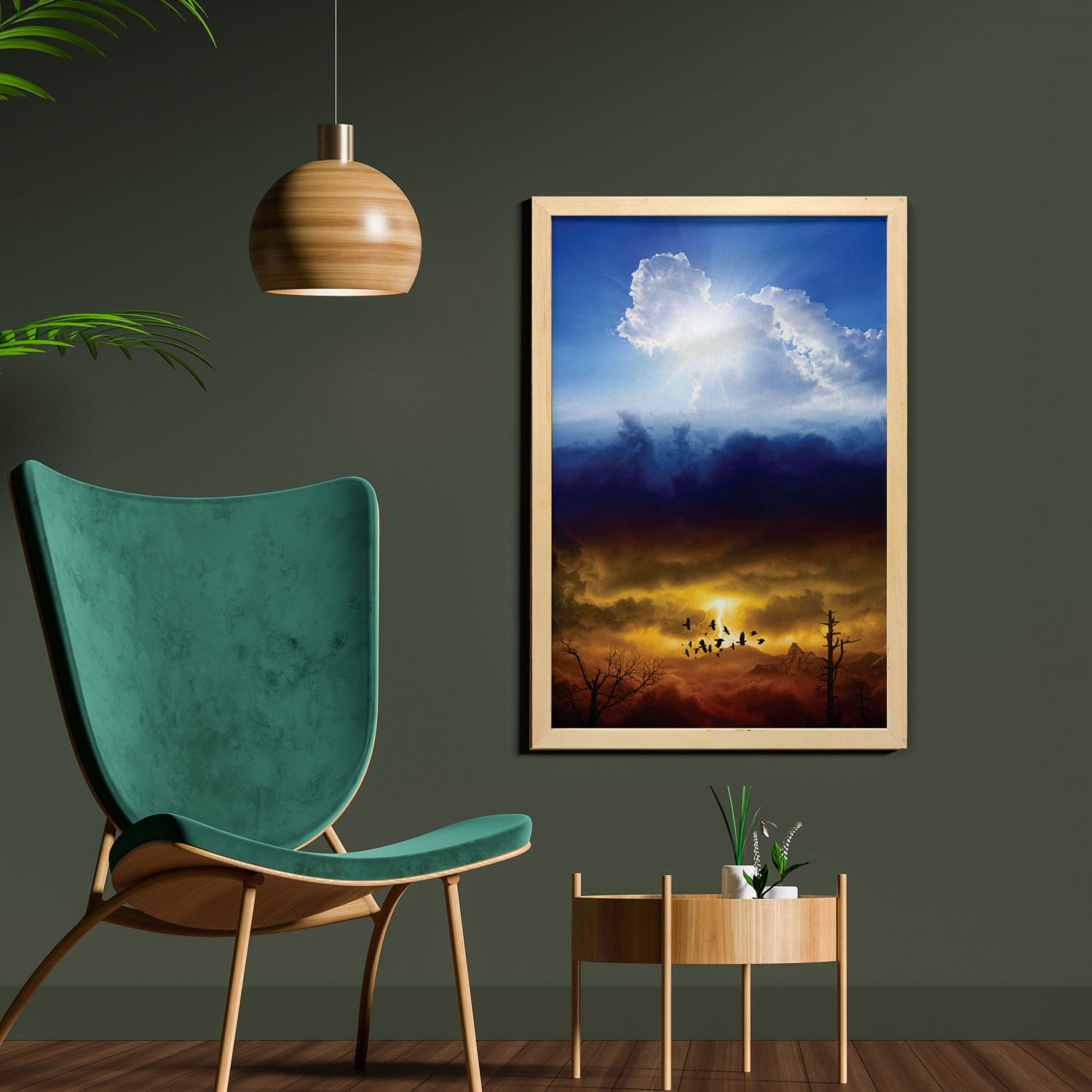 Ambesonne Nature Wall Art with Frame for Bathrooms Living Room Dorms - Picture 91 of 117