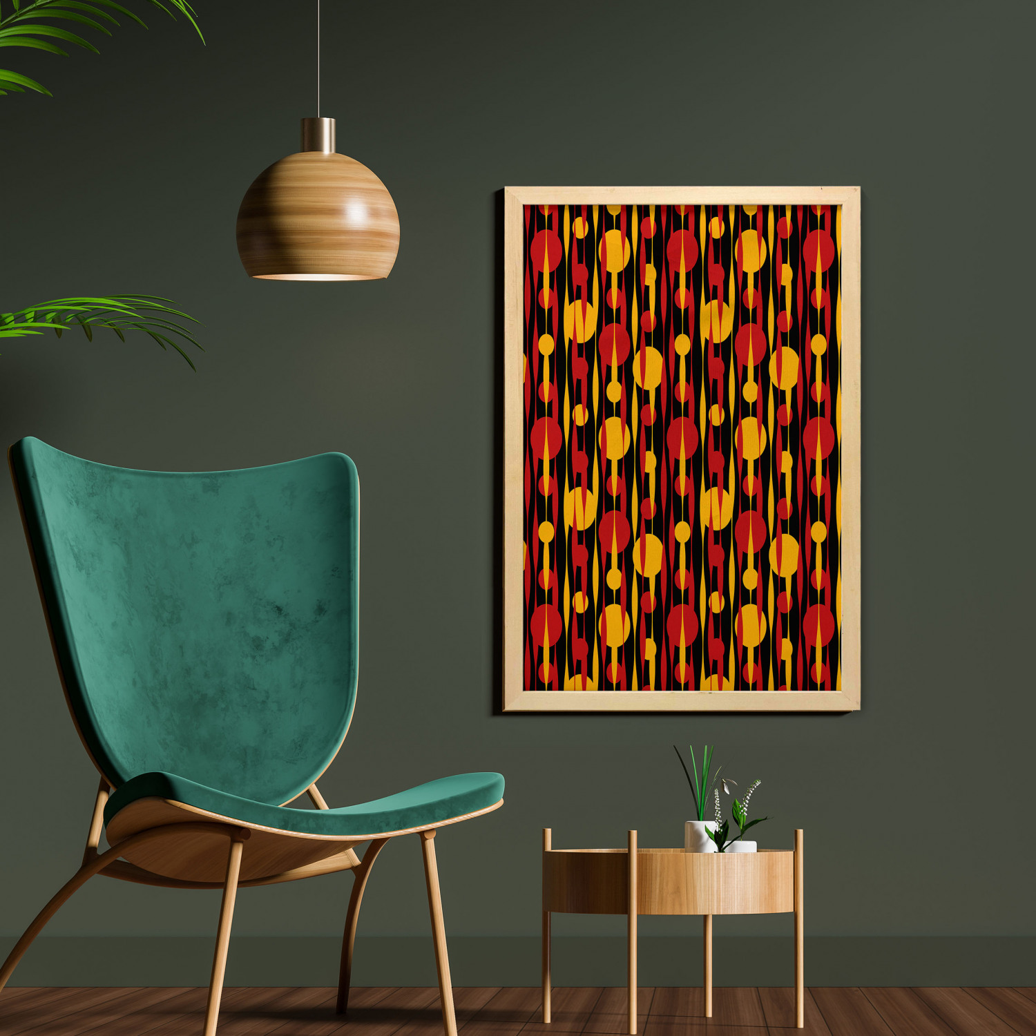 Ambesonne Abstract Shape Wall Art with Frame for Bathrooms Living Room Dorms - Picture 15 of 101