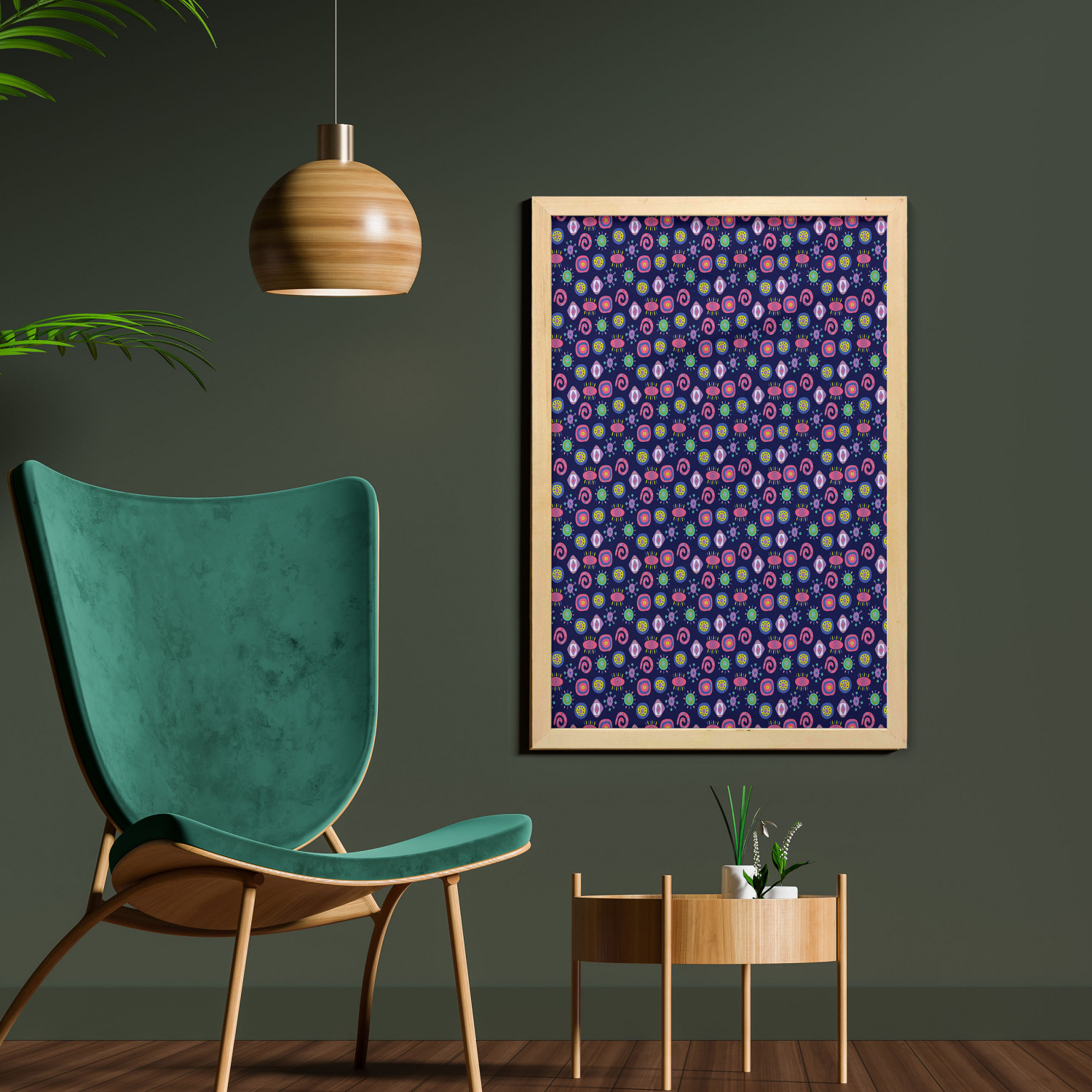 Ambesonne Abstract Shape Wall Art with Frame for Bathrooms Living Room Dorms - Picture 55 of 101