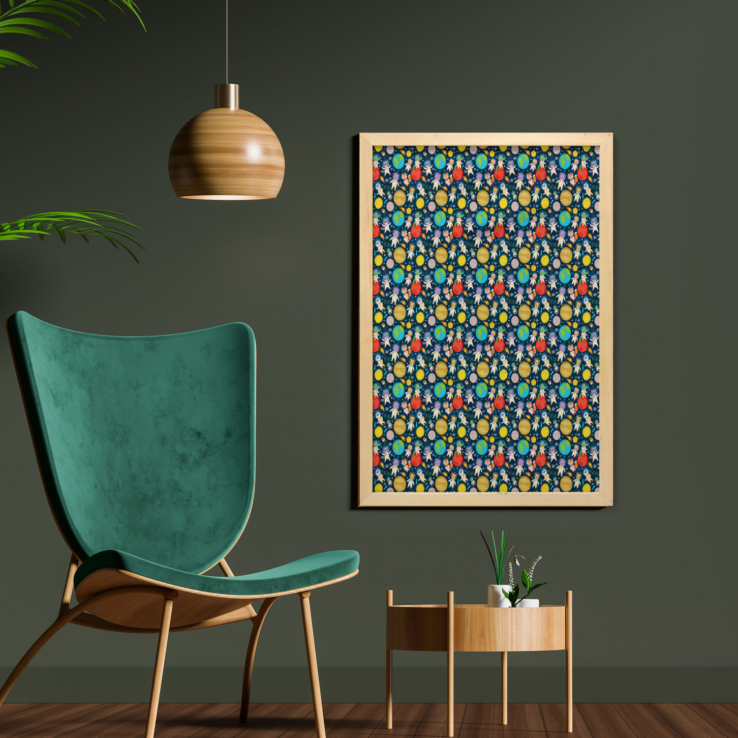 Ambesonne Space Wall Art with Frame for Bathrooms Living Room Dorms - Picture 39 of 115