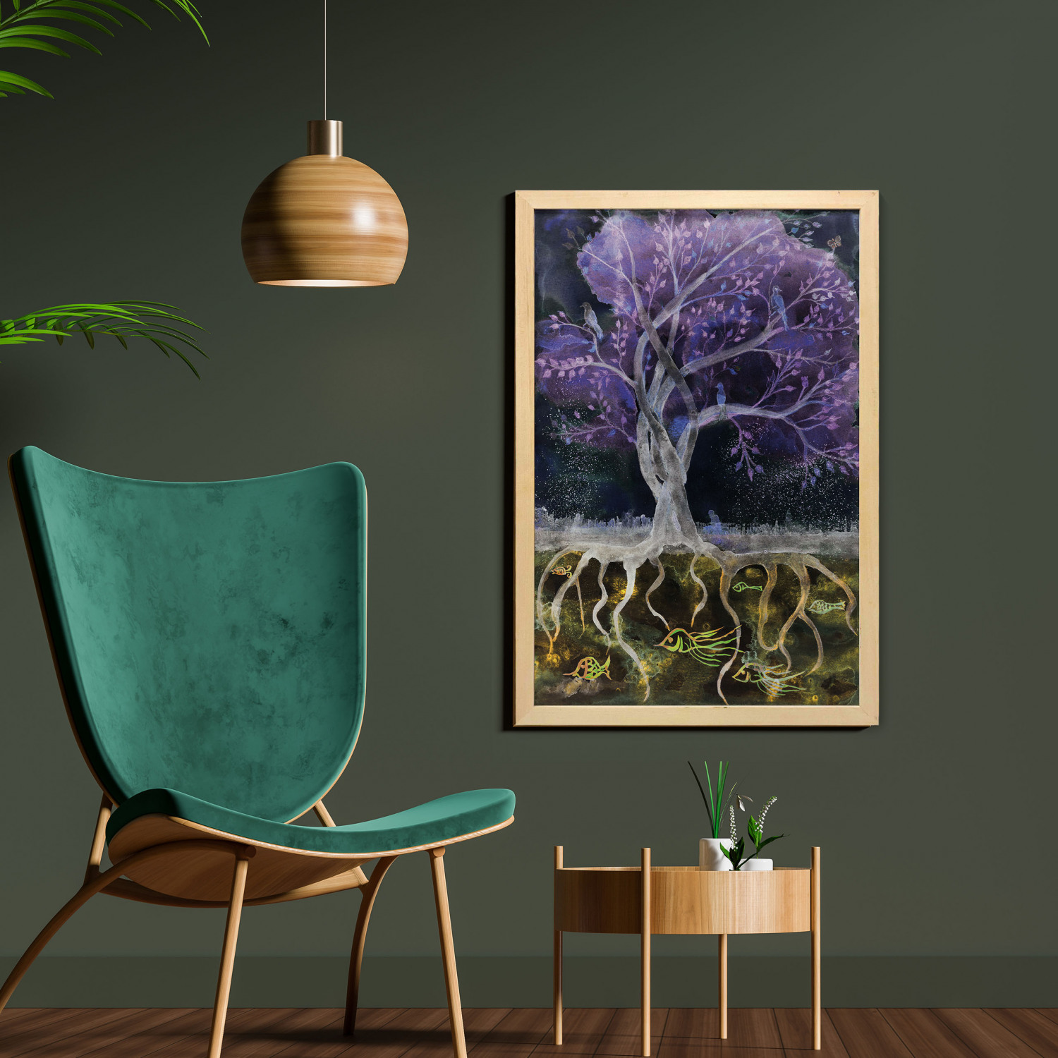 Ambesonne Abstract Shape Wall Art with Frame for Bathrooms Living Room Dorms - Picture 53 of 101