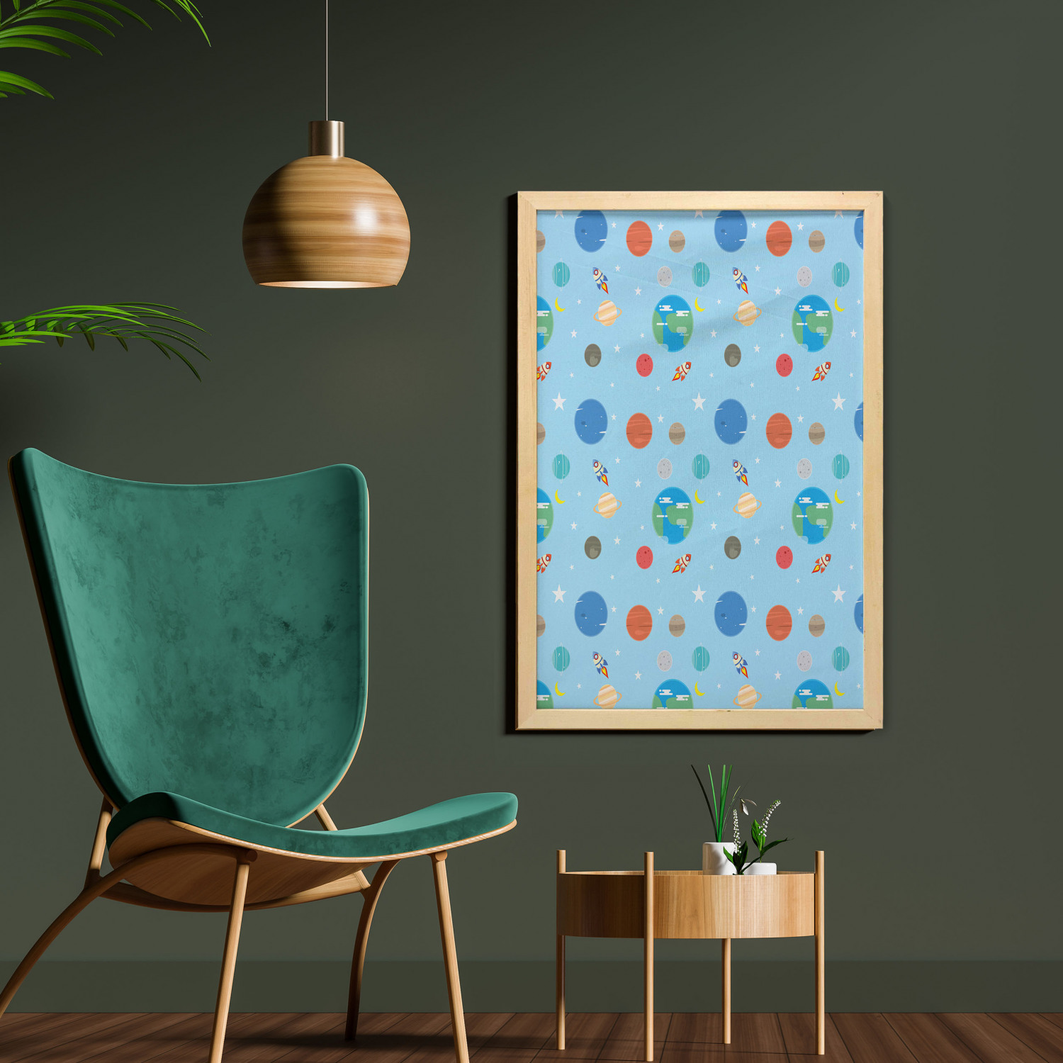 Ambesonne Space Wall Art with Frame for Bathrooms Living Room Dorms - Picture 11 of 115