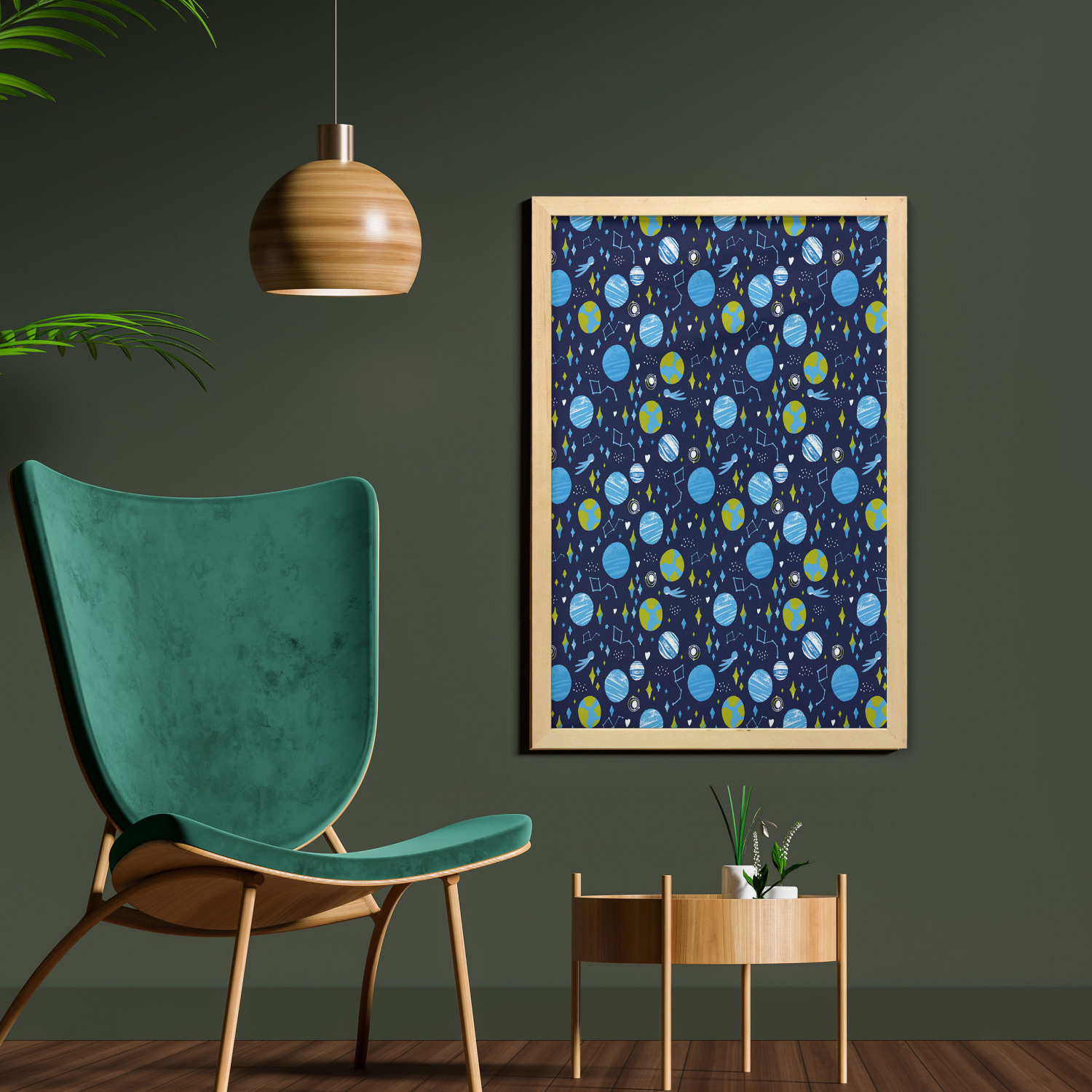Ambesonne Space Wall Art with Frame for Bathrooms Living Room Dorms - Picture 49 of 115