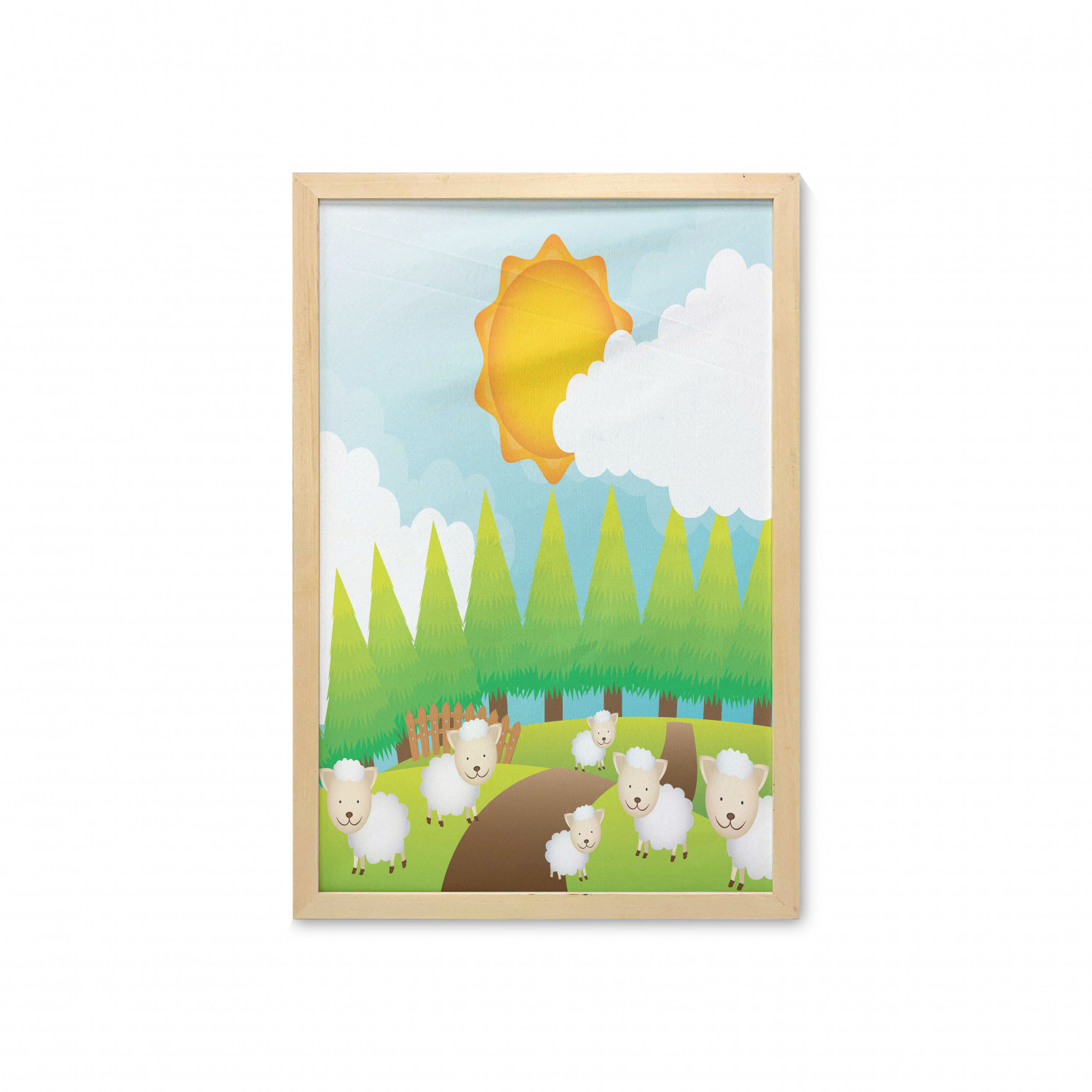 Ambesonne Country Wall Art with Frame for Bathrooms Living Room Dorms - Picture 44 of 123