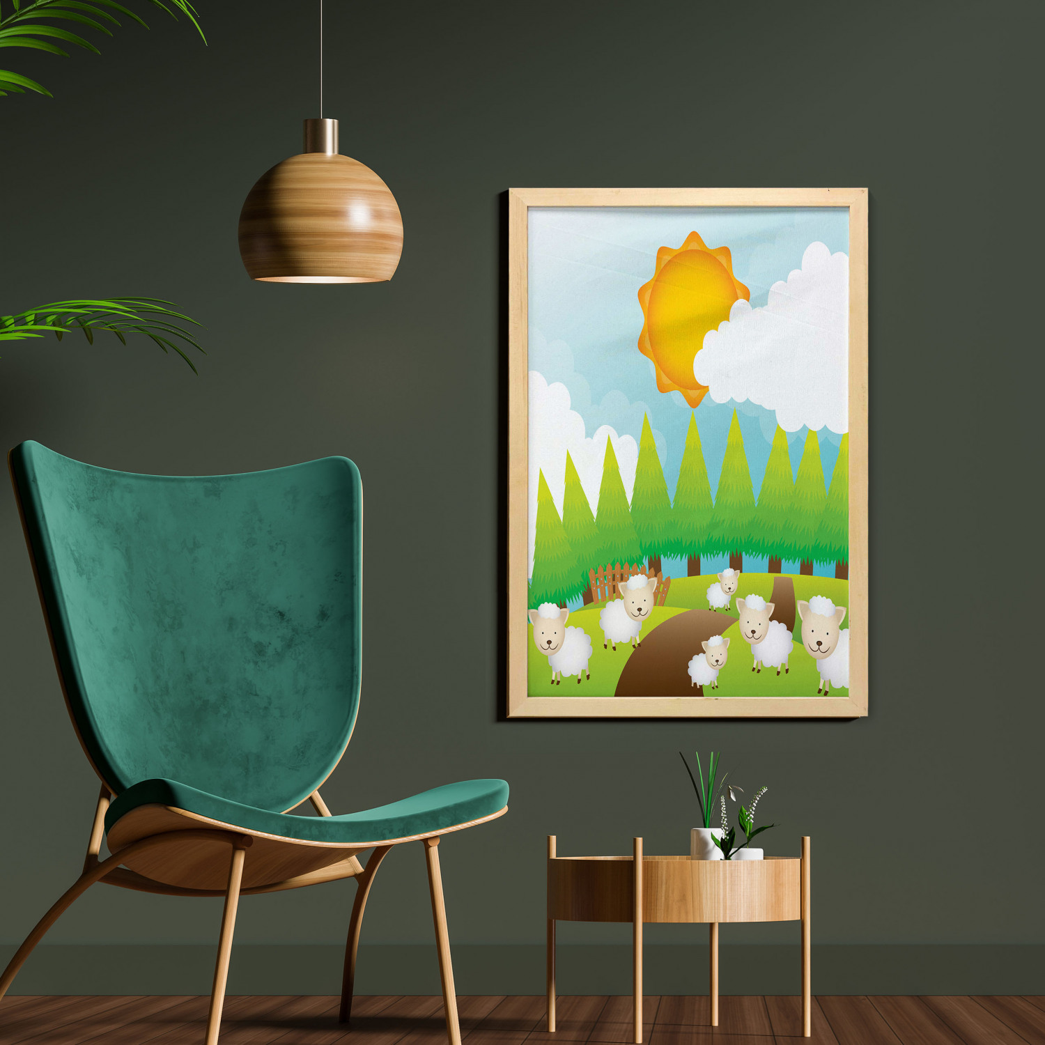 Ambesonne Country Wall Art with Frame for Bathrooms Living Room Dorms - Picture 45 of 123