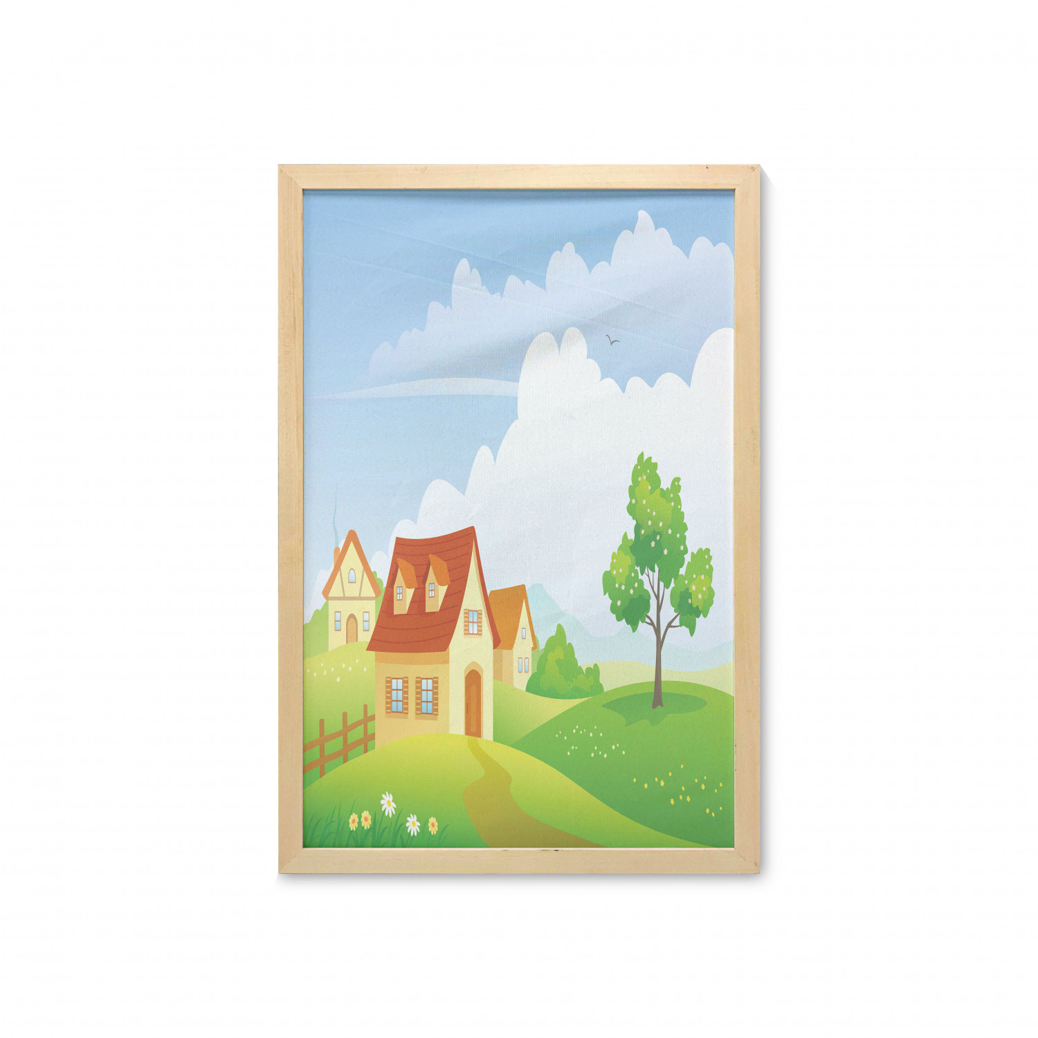 Ambesonne Country Wall Art with Frame for Bathrooms Living Room Dorms - Picture 52 of 123