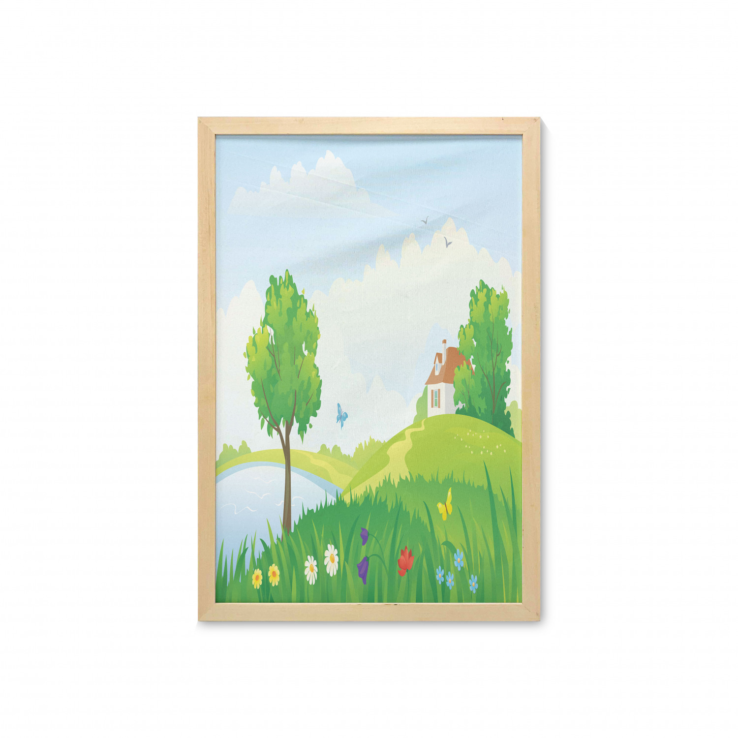 Ambesonne Country Wall Art with Frame for Bathrooms Living Room Dorms - Picture 86 of 123