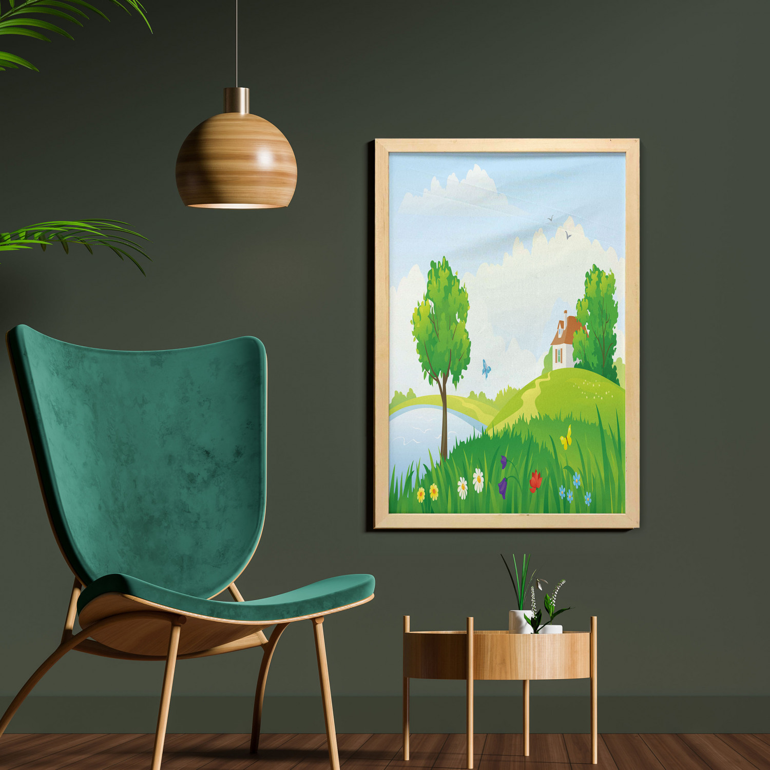 Ambesonne Country Wall Art with Frame for Bathrooms Living Room Dorms - Picture 87 of 123