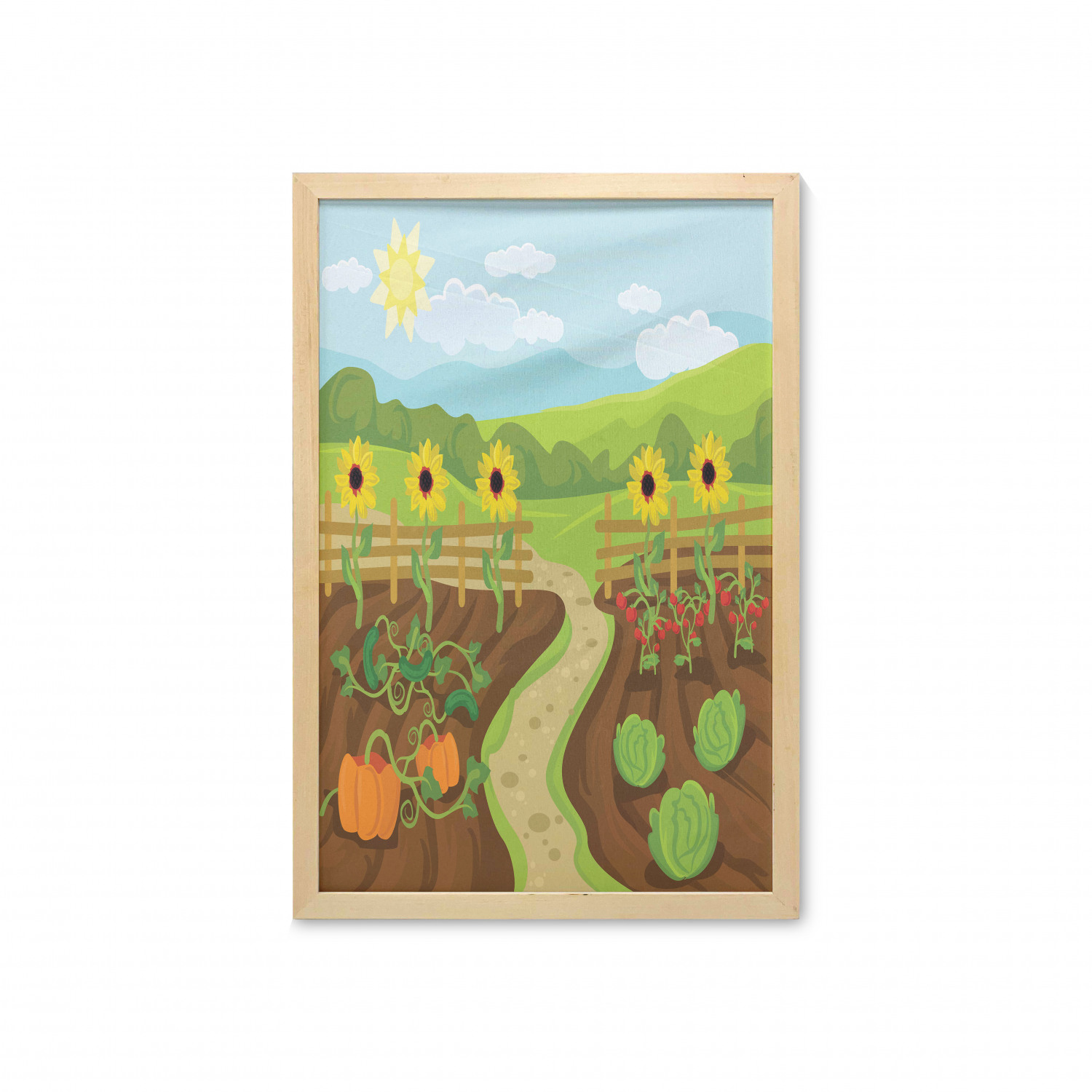 Ambesonne Country Wall Art with Frame for Bathrooms Living Room Dorms - Picture 30 of 123