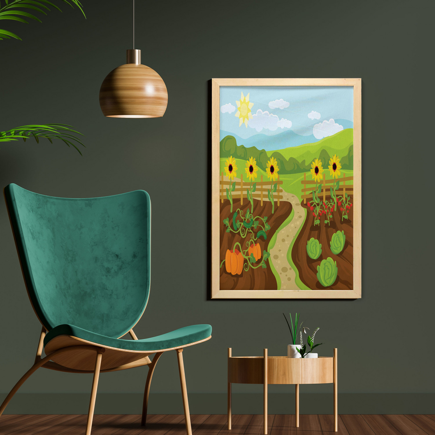 Ambesonne Country Wall Art with Frame for Bathrooms Living Room Dorms - Picture 31 of 123