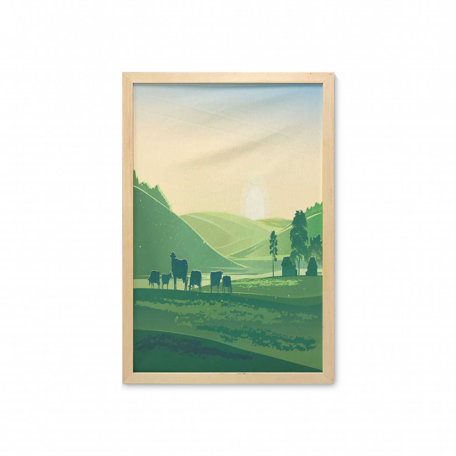 Ambesonne Country Wall Art with Frame for Bathrooms Living Room Dorms - Picture 22 of 123
