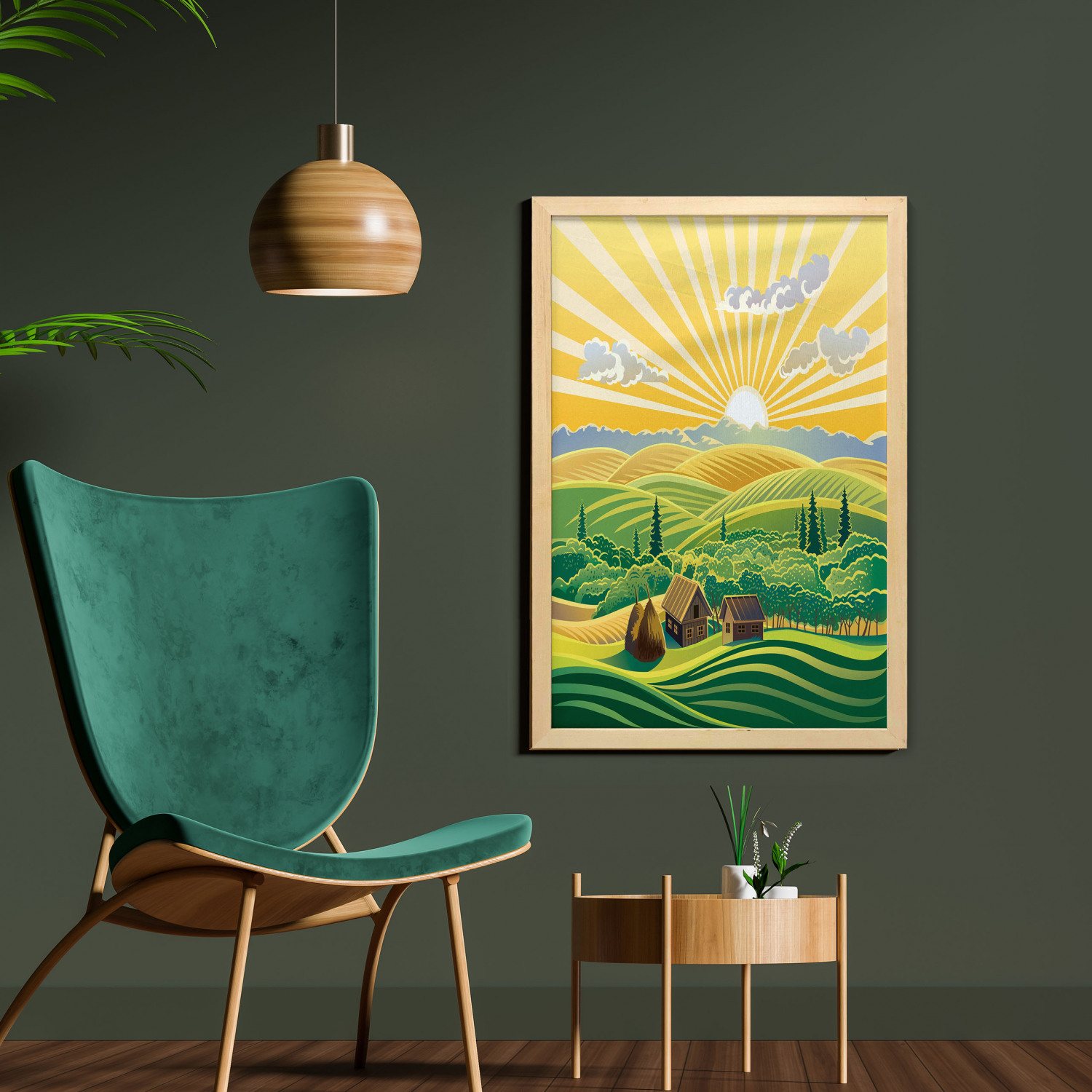Ambesonne Country Wall Art with Frame for Bathrooms Living Room Dorms - Picture 21 of 123