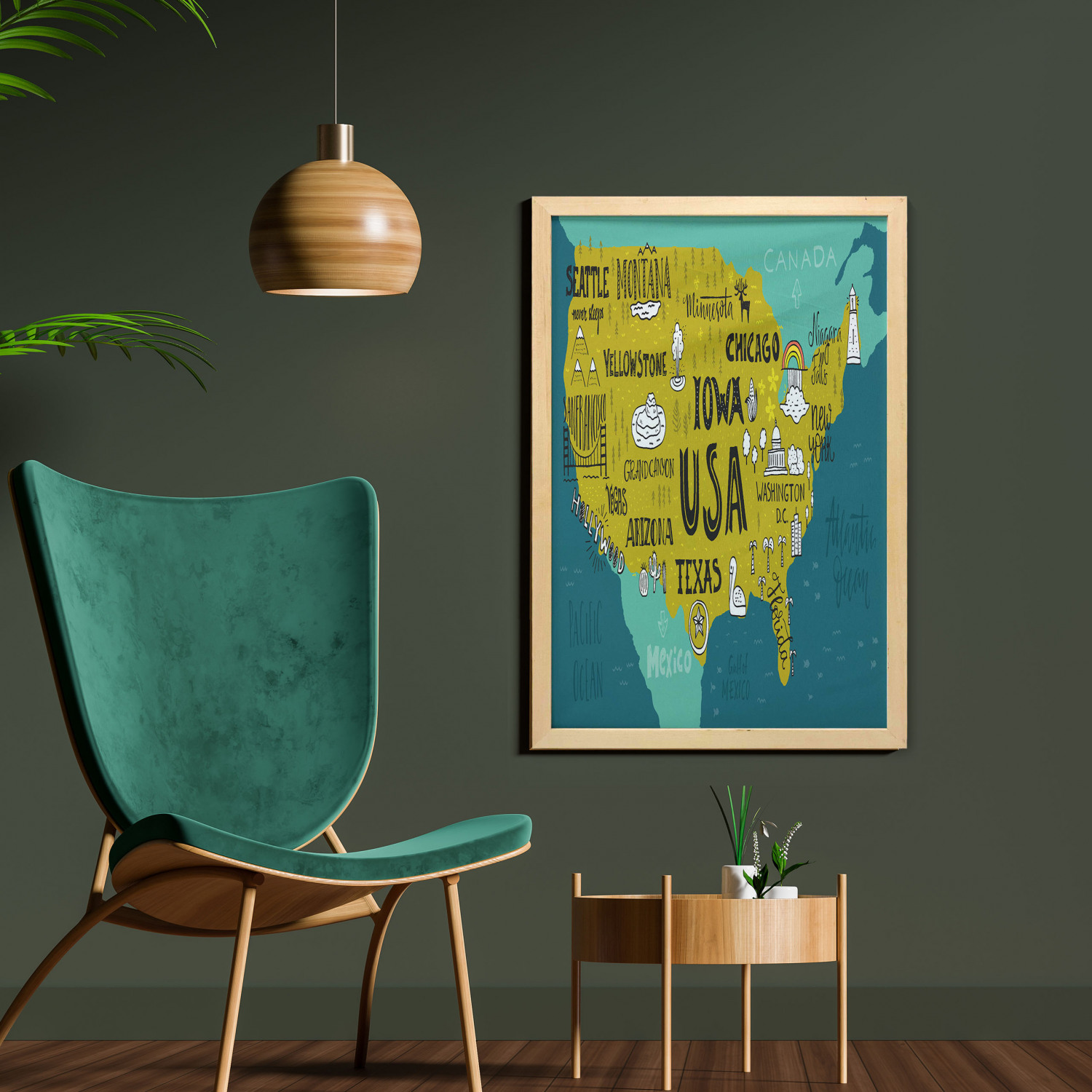 Ambesonne Country Wall Art with Frame for Bathrooms Living Room Dorms - Picture 105 of 123