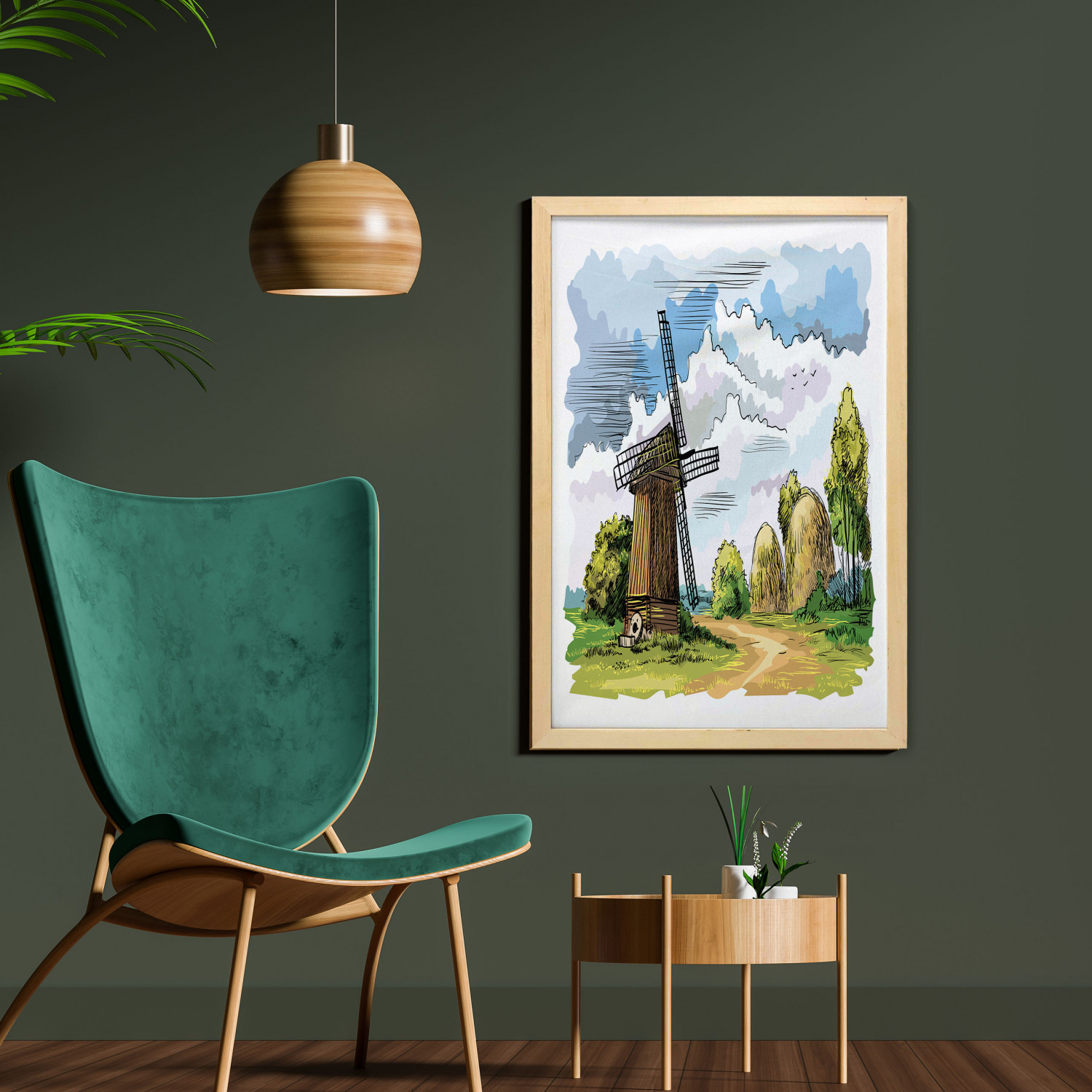 Ambesonne Country Wall Art with Frame for Bathrooms Living Room Dorms - Picture 123 of 123