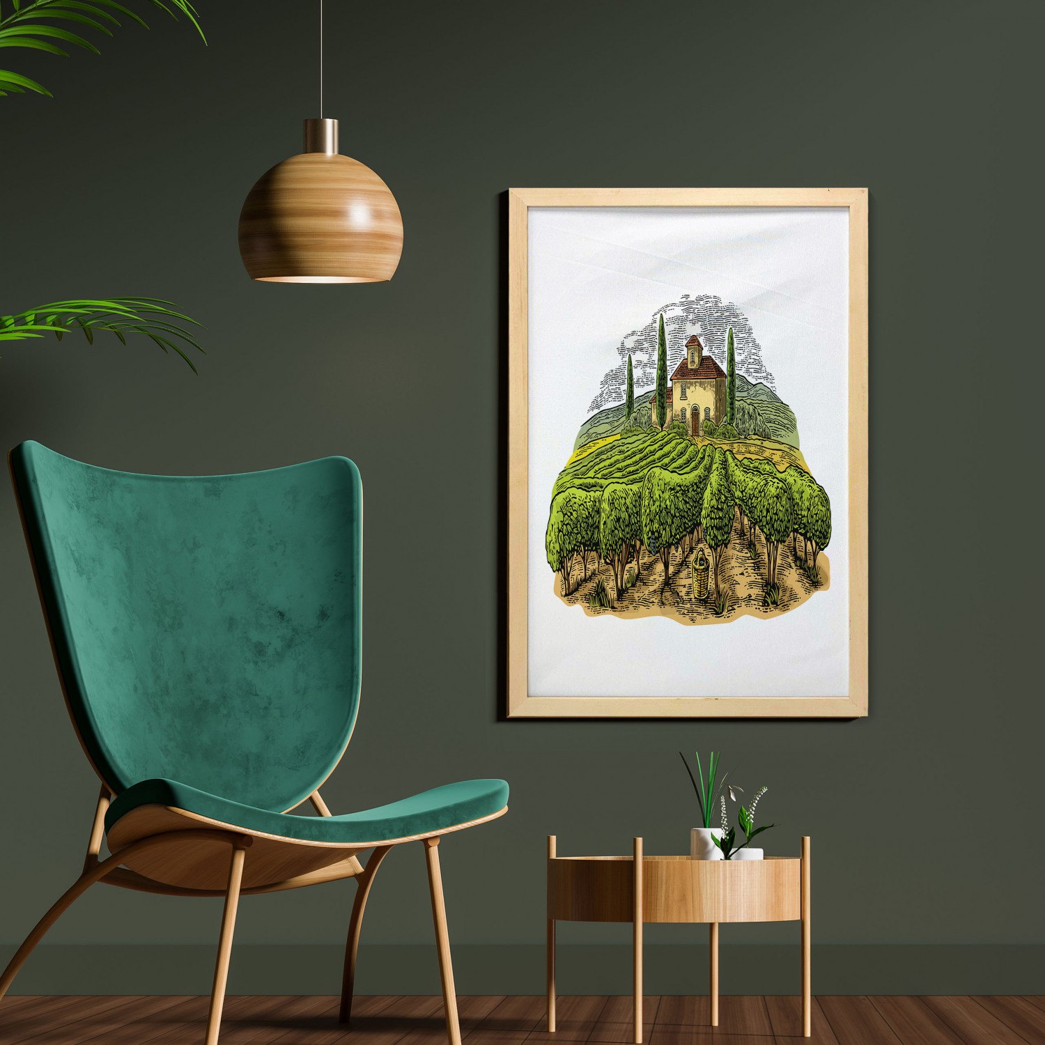 Ambesonne Country Wall Art with Frame for Bathrooms Living Room Dorms - Picture 111 of 123