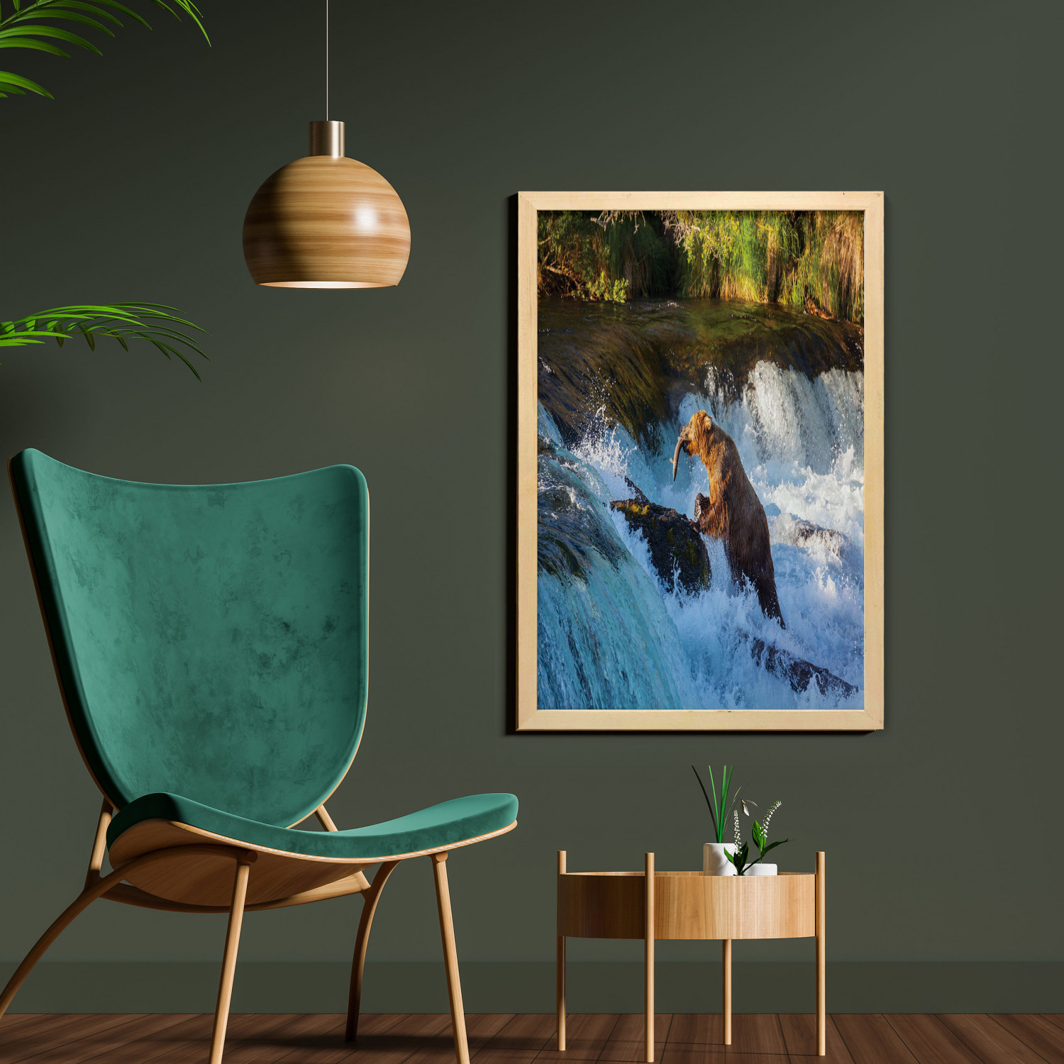 Ambesonne Bear Pattern Wall Art with Frame for Bathrooms Living Room Dorms - Picture 7 of 121