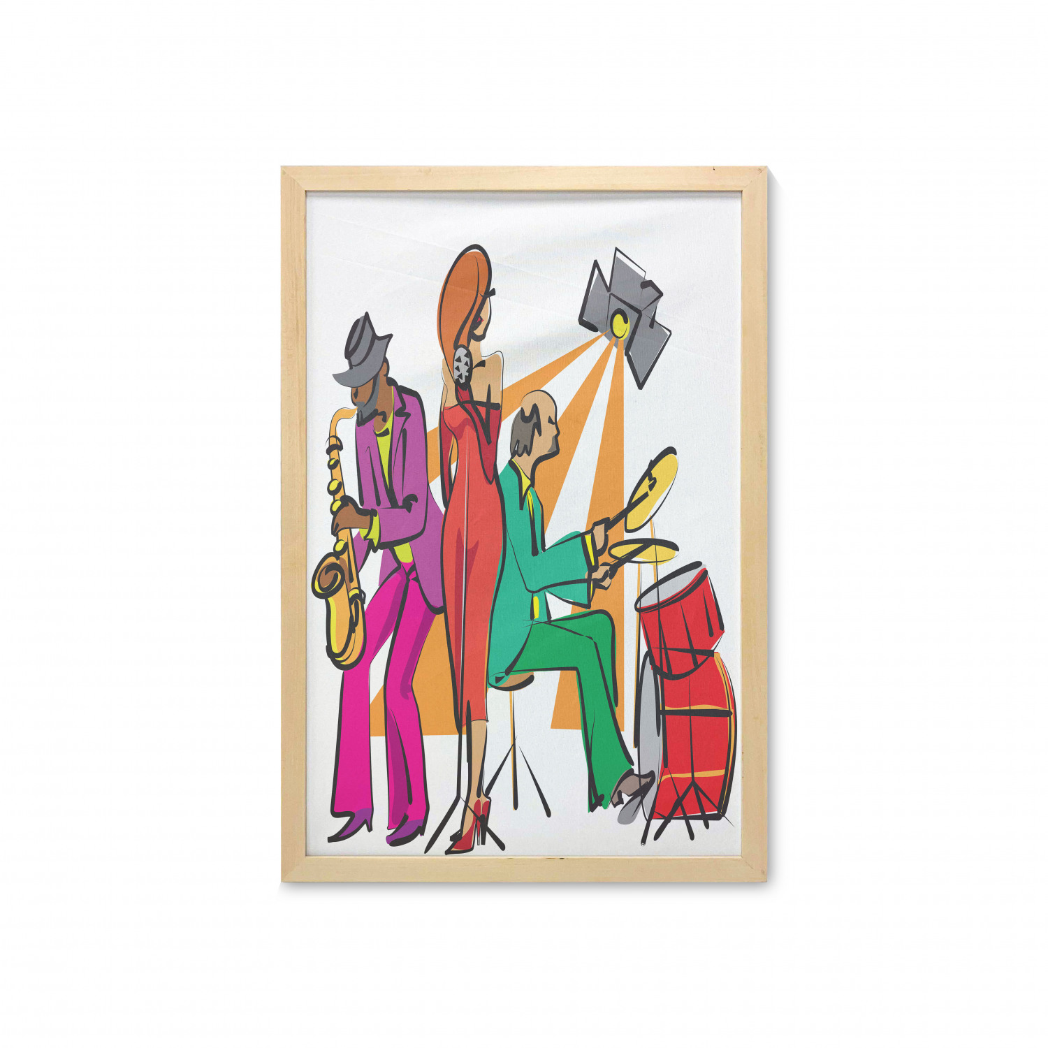 Ambesonne Pastel Wall Art with Frame for Bathrooms Living Room Dorms - Picture 70 of 121