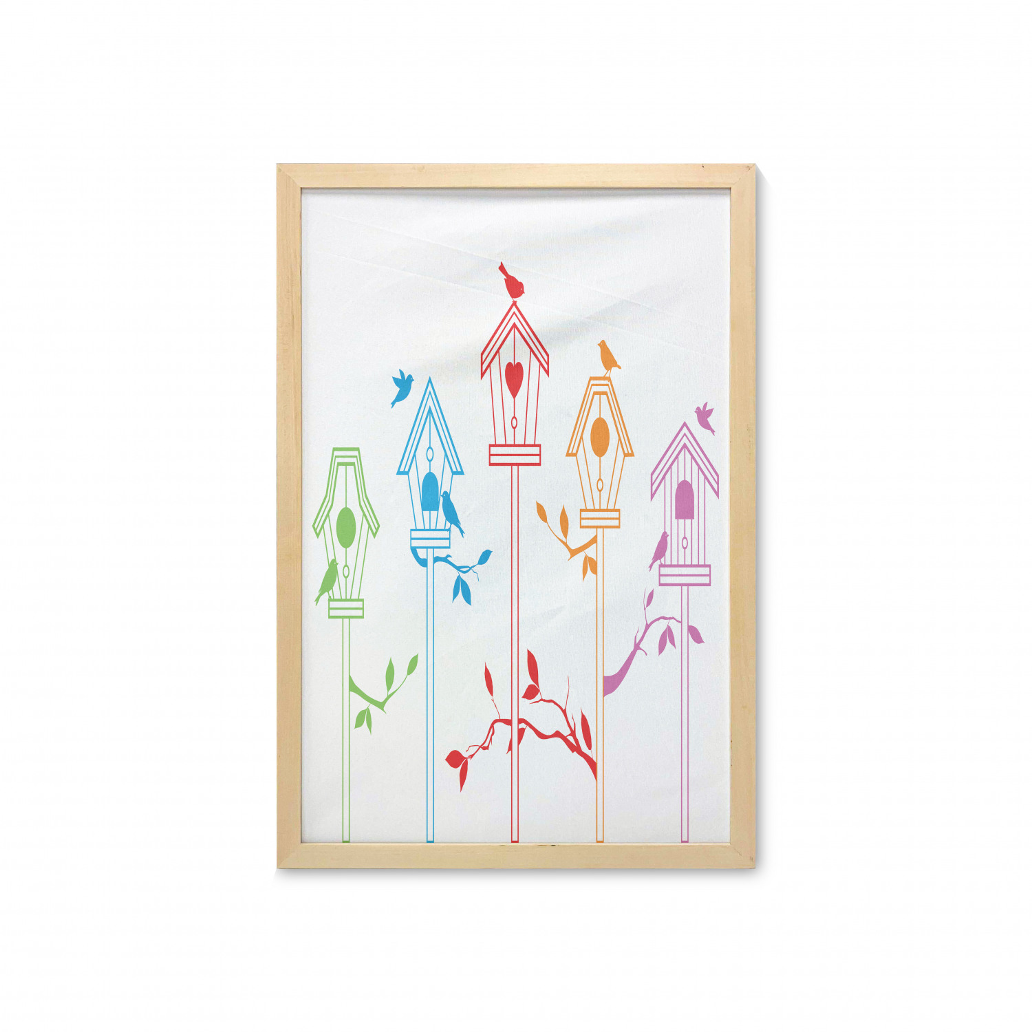 Ambesonne Pastel Wall Art with Frame for Bathrooms Living Room Dorms - Picture 52 of 121