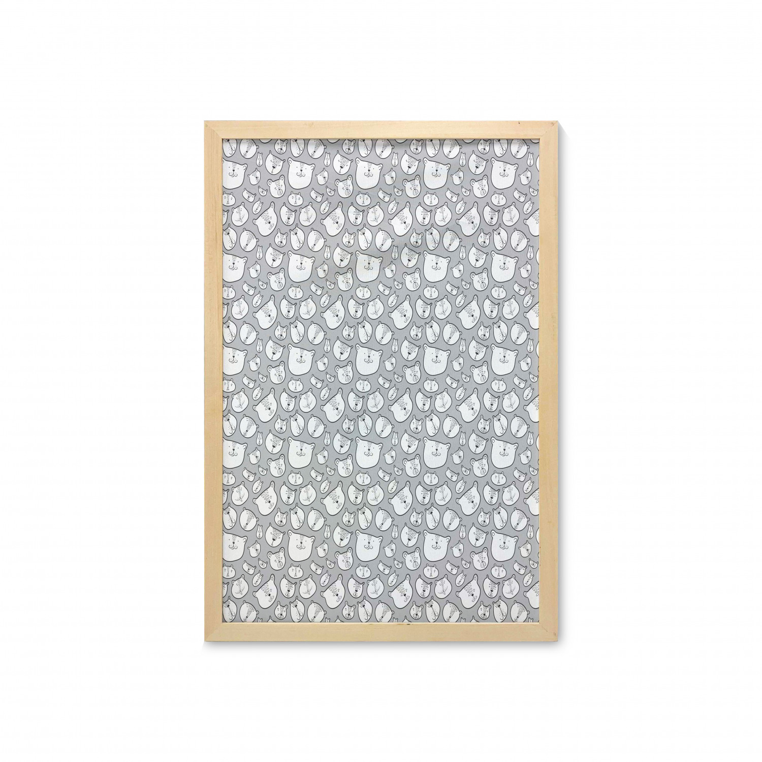 Ambesonne Bear Pattern Wall Art with Frame for Bathrooms Living Room Dorms - Picture 28 of 121