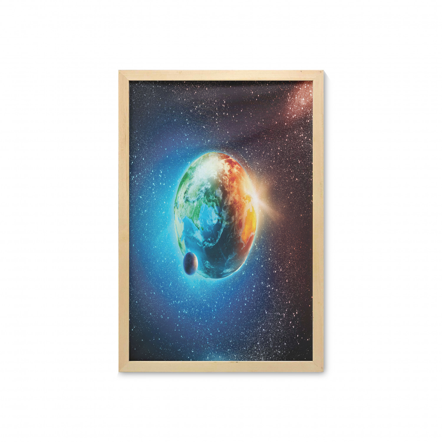 Ambesonne Space Wall Art with Frame for Bathrooms Living Room Dorms - Picture 70 of 115