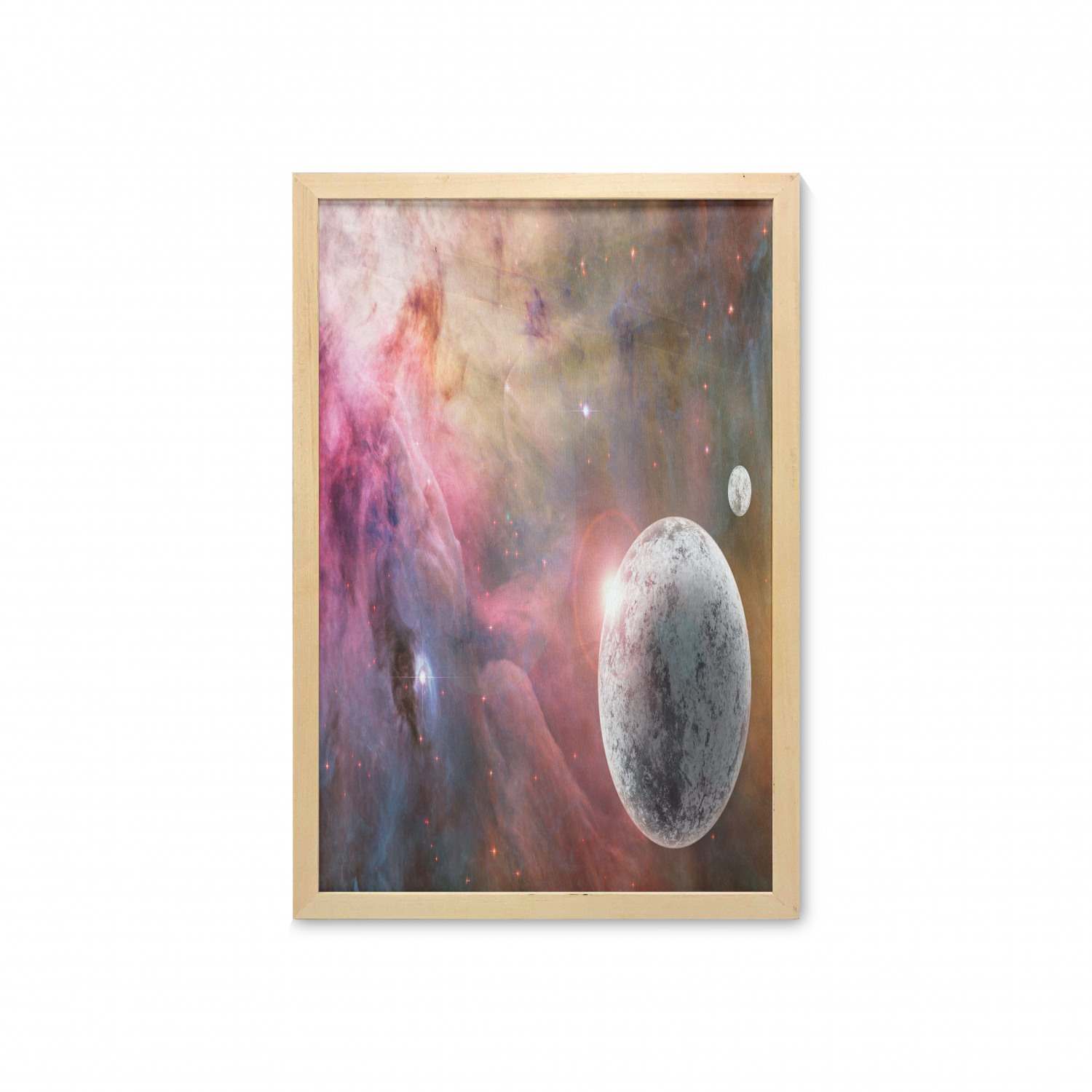Ambesonne Pink Wall Art with Frame for Bathrooms Living Room Dorms - Picture 46 of 123
