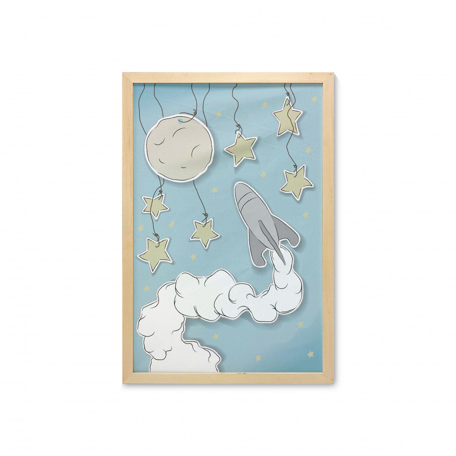 Ambesonne Space Wall Art with Frame for Bathrooms Living Room Dorms - Picture 68 of 115
