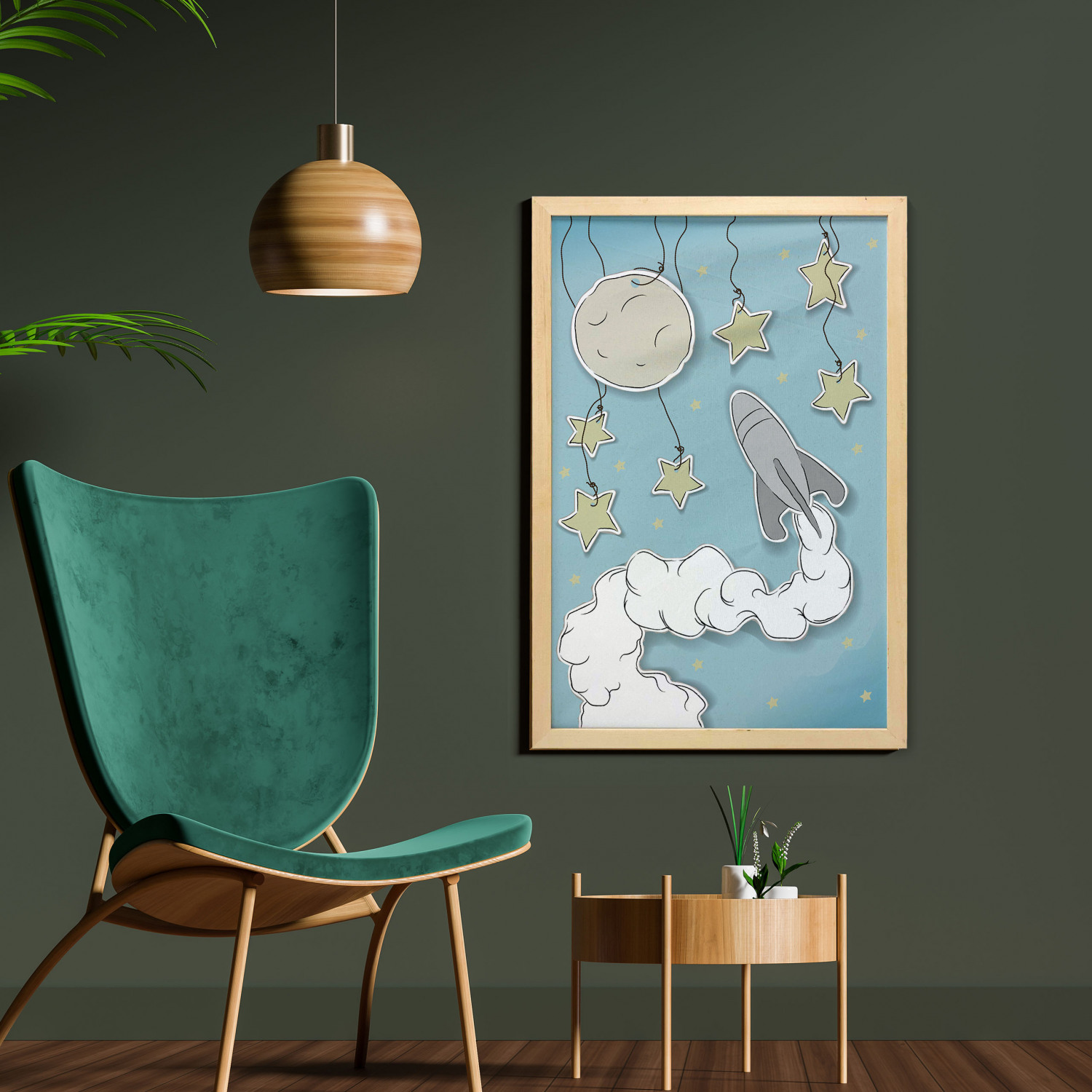 Ambesonne Space Wall Art with Frame for Bathrooms Living Room Dorms - Picture 69 of 115