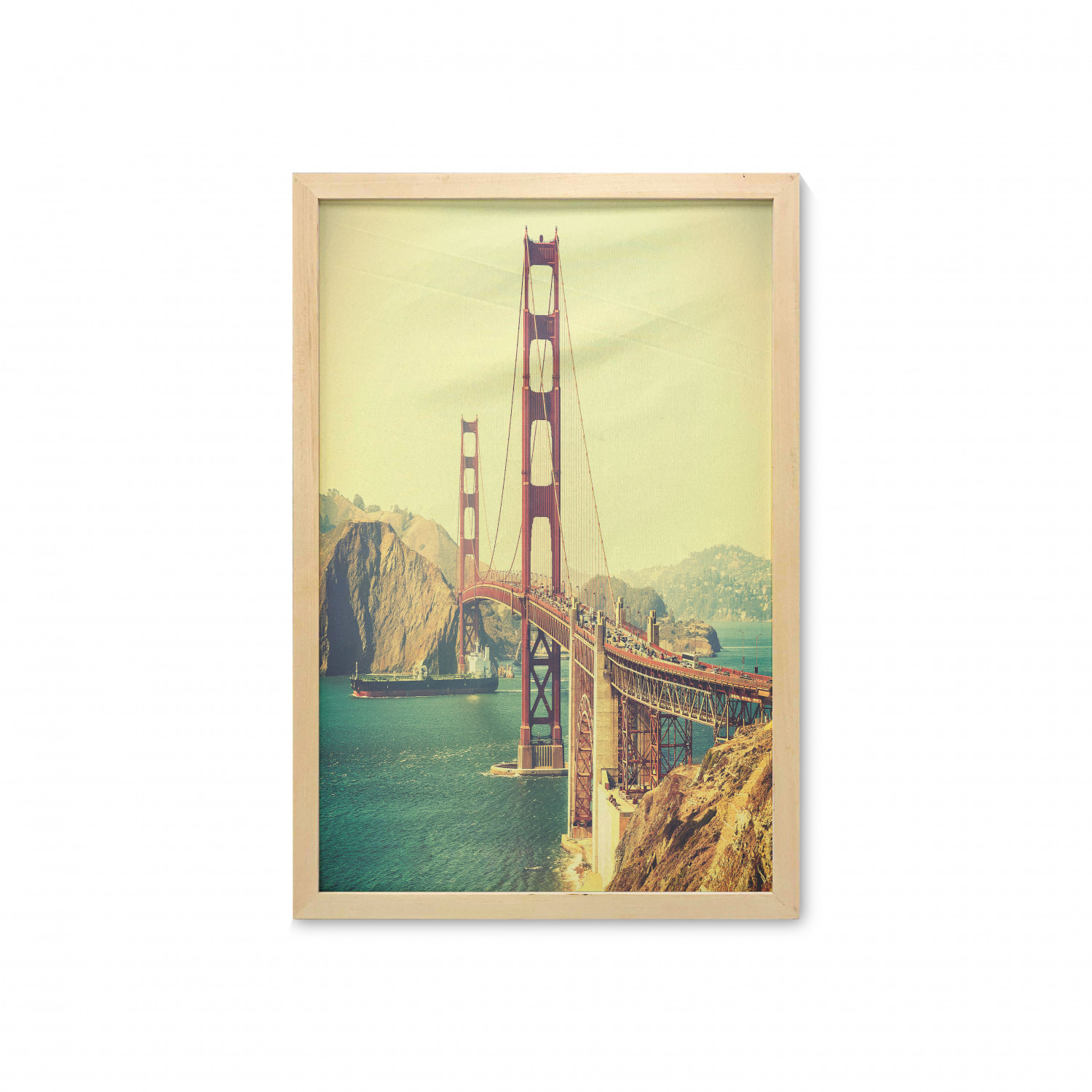 Ambesonne Vintage Scenes Wall Art with Frame for Bathrooms Living Room Dorms - Picture 76 of 119