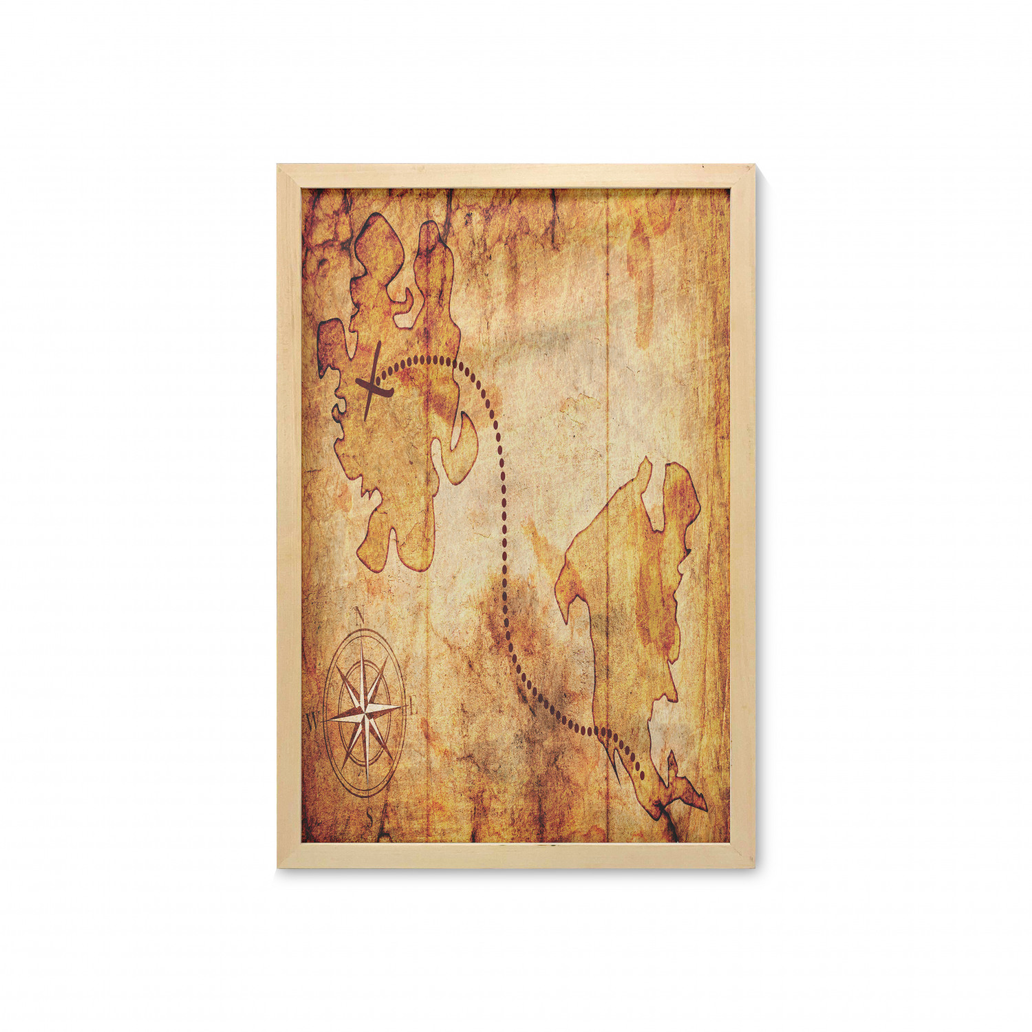 Ambesonne Vintage Scenes Wall Art with Frame for Bathrooms Living Room Dorms - Picture 110 of 119