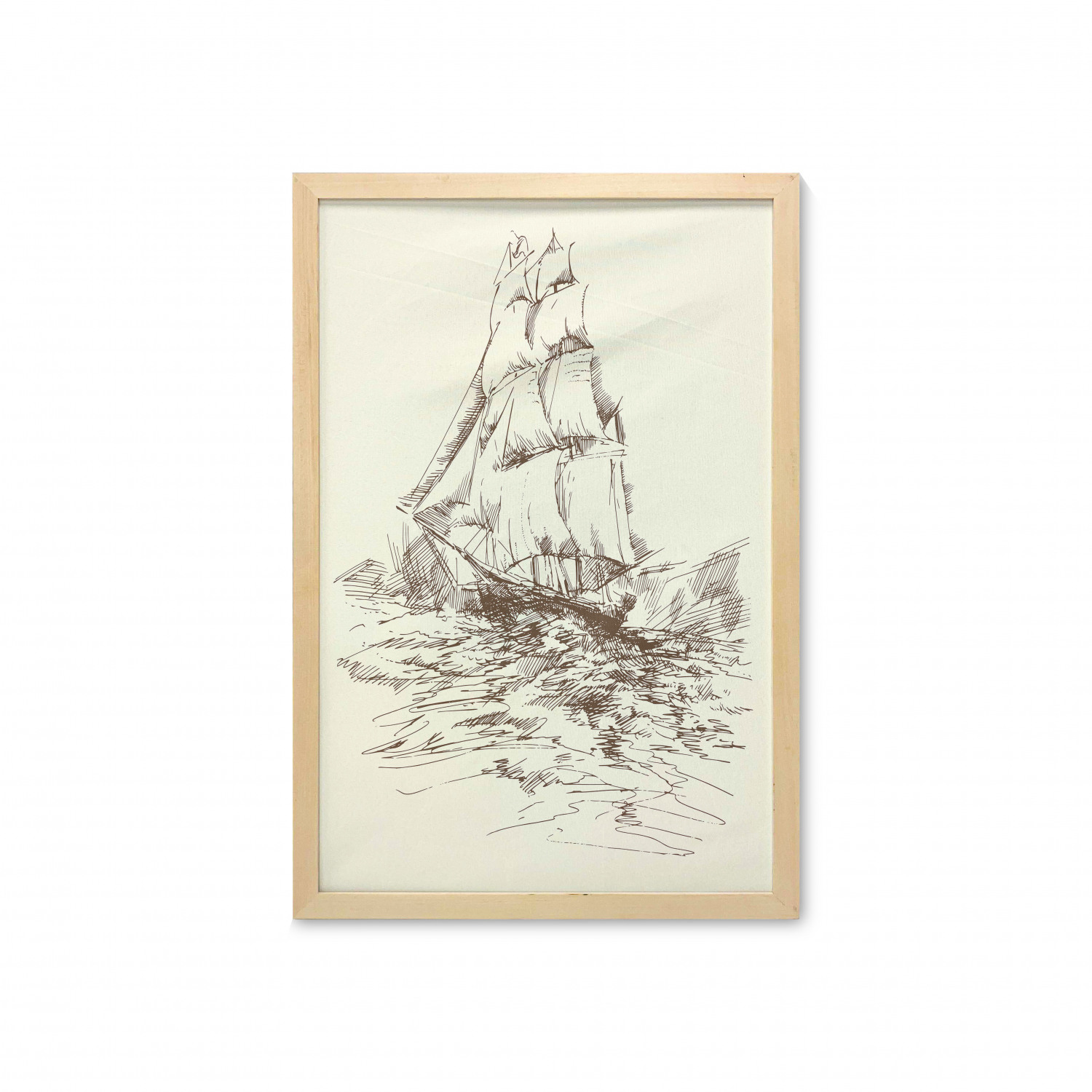 Ambesonne Vintage Scenes Wall Art with Frame for Bathrooms Living Room Dorms - Picture 60 of 119