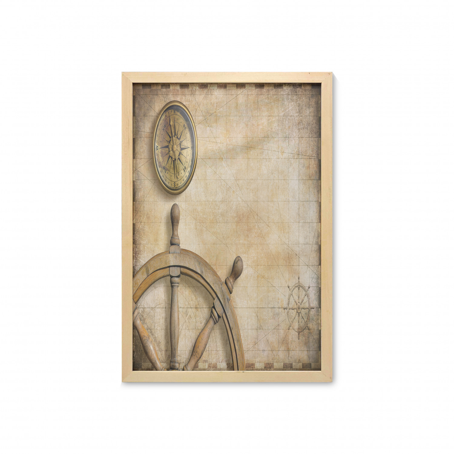 Ambesonne Vintage Scenes Wall Art with Frame for Bathrooms Living Room Dorms - Picture 118 of 119