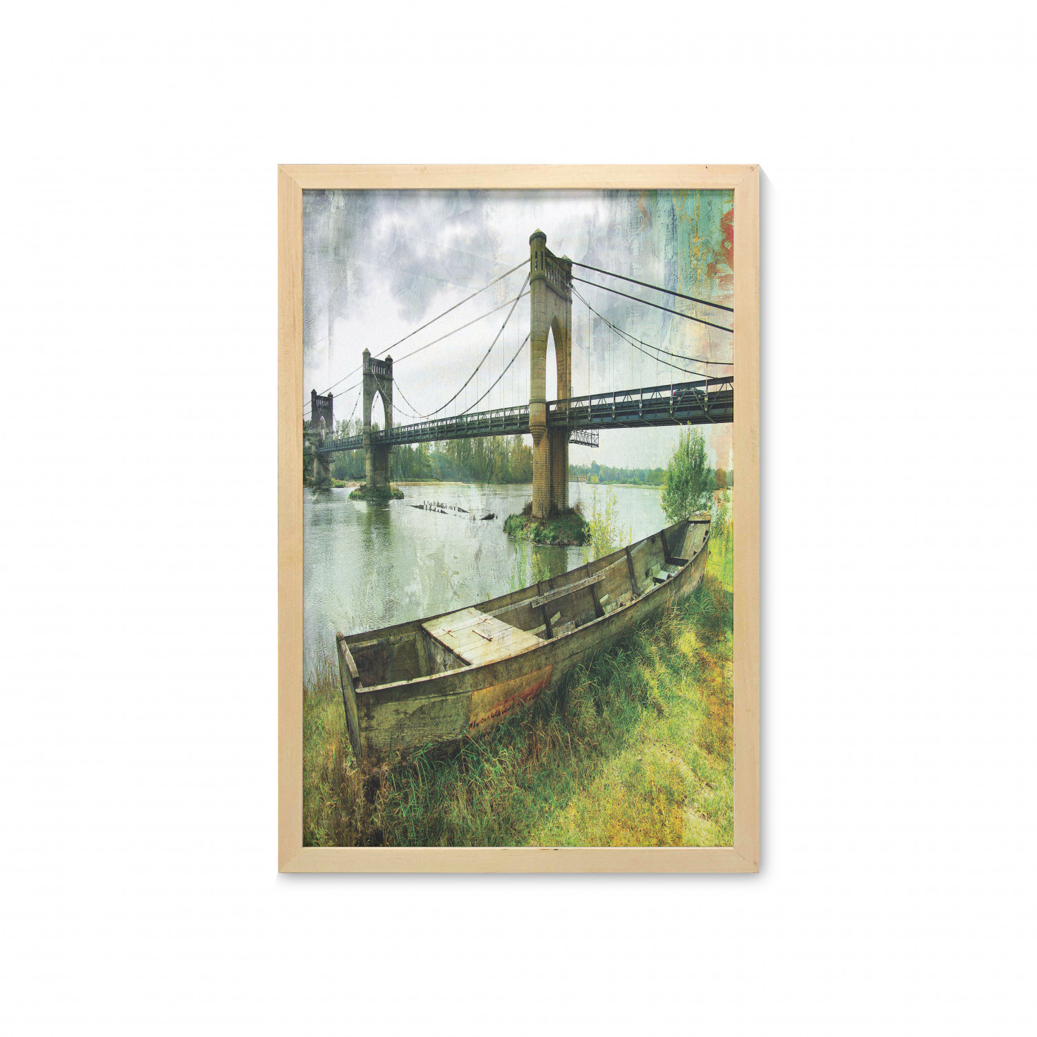 Ambesonne Vintage Scenes Wall Art with Frame for Bathrooms Living Room Dorms - Picture 18 of 119