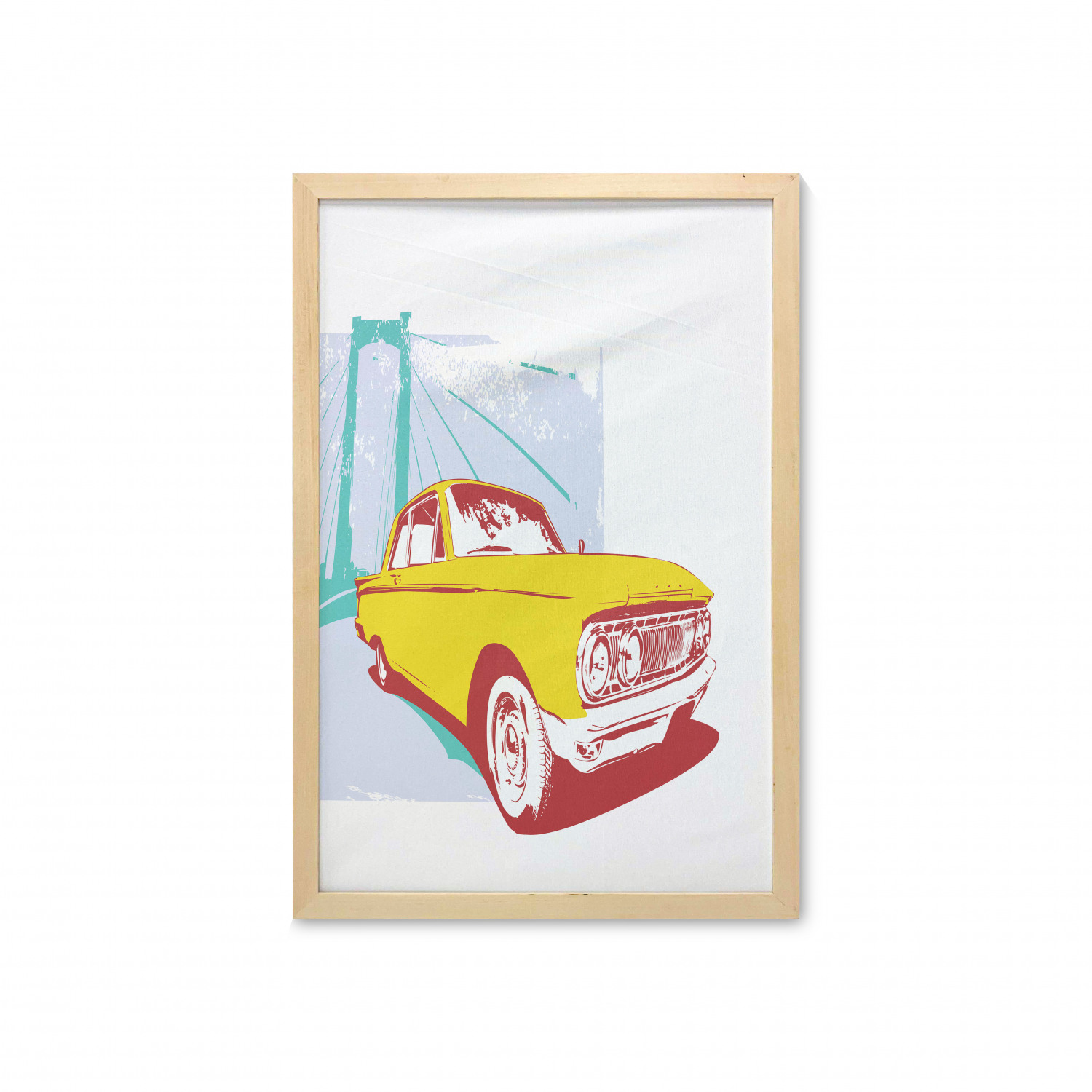 Ambesonne Vintage Scenes Wall Art with Frame for Bathrooms Living Room Dorms - Picture 70 of 119
